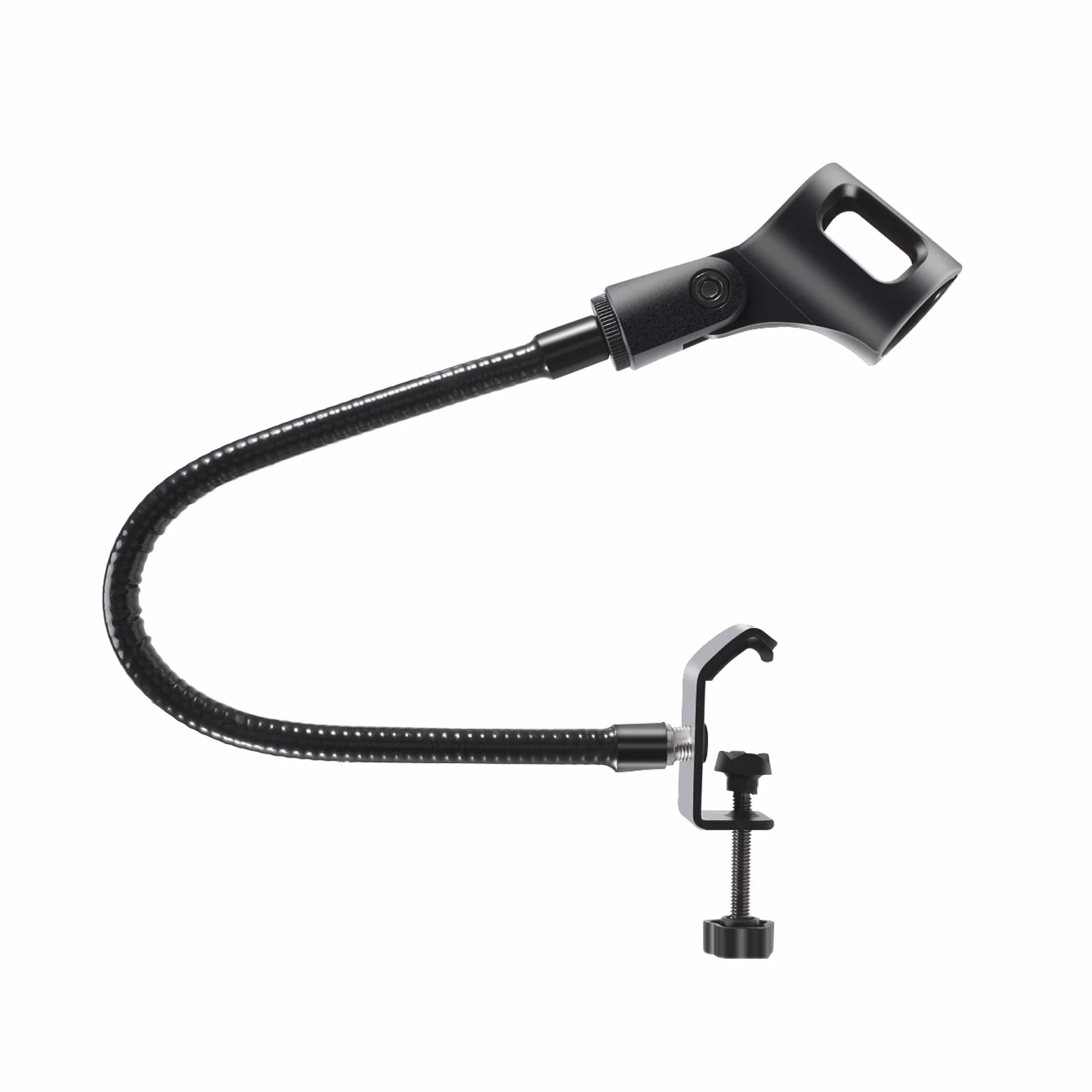 Soporte de micrófono flexible cuello de cisne con abrazadera de escritorio para grabación