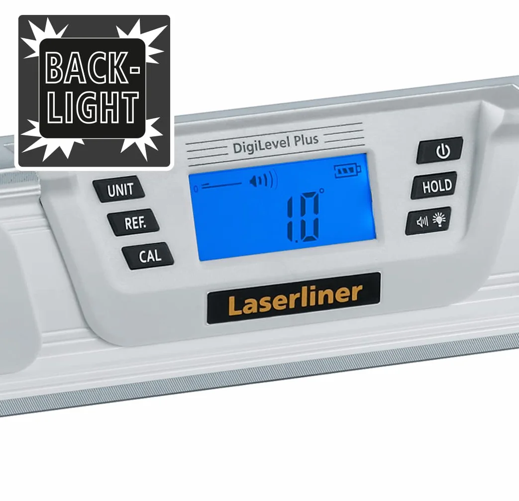 Laserliner DigiLevel Plus 40 cm 0.4m Plata nivel - Niveles (0,4 m, Plata, %, Grado, mm/m, AAA, 1,5 V, 0 - 50 °C)