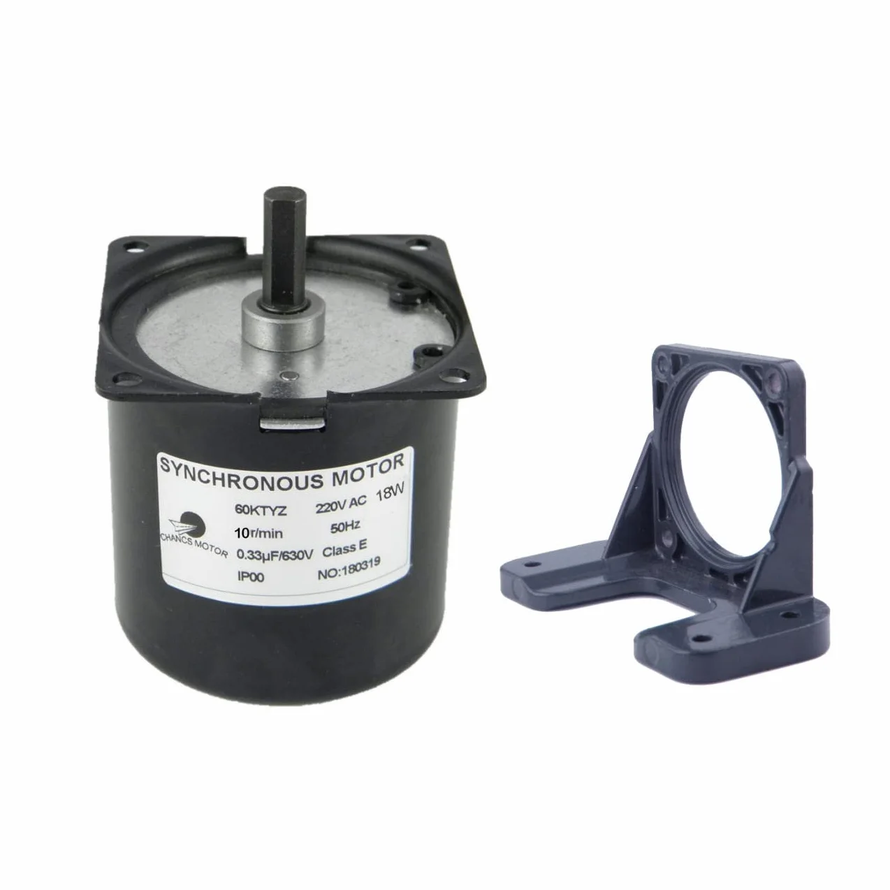 CHANCS Motorreductor Sincrónico Reversible 60KTYZ 220V 8-10RPM 23Kgf.cm Caja de engranajes de metal