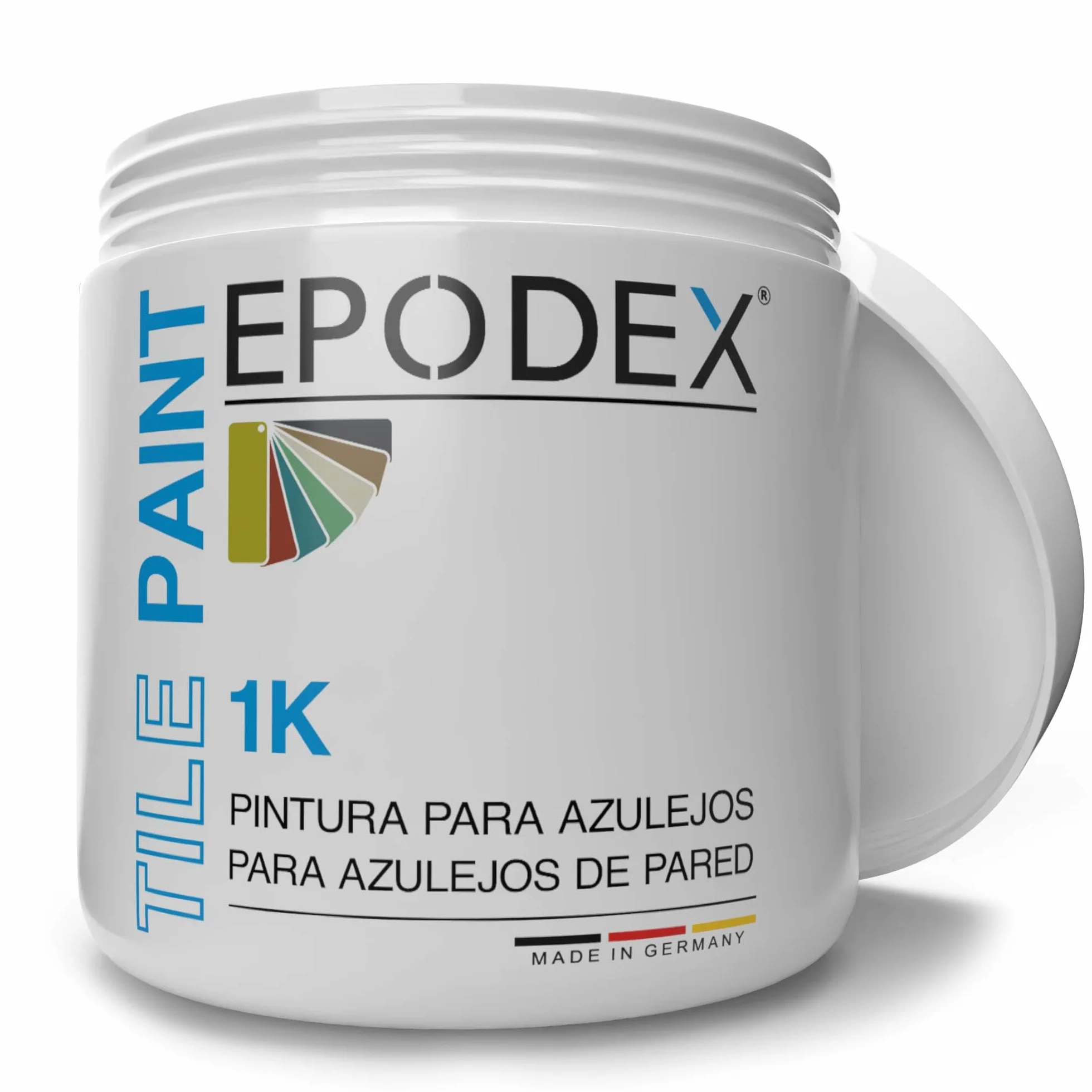 EPODEX Pintura para azulejos 1K, Pintura azulejos cocina, baño y más, Revestimiento satinado para paredes interiores, 1kg (8m² por capa) - Nordic - Pastel