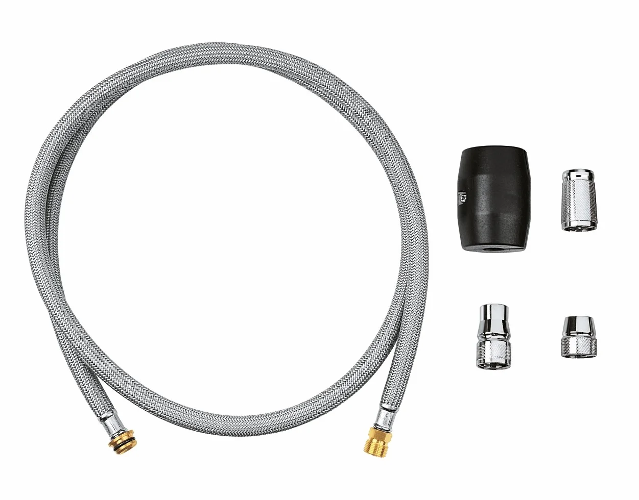 Grohe - Flexo de Ducha Flexible (Ref. 48293000), Plateado/ Negro