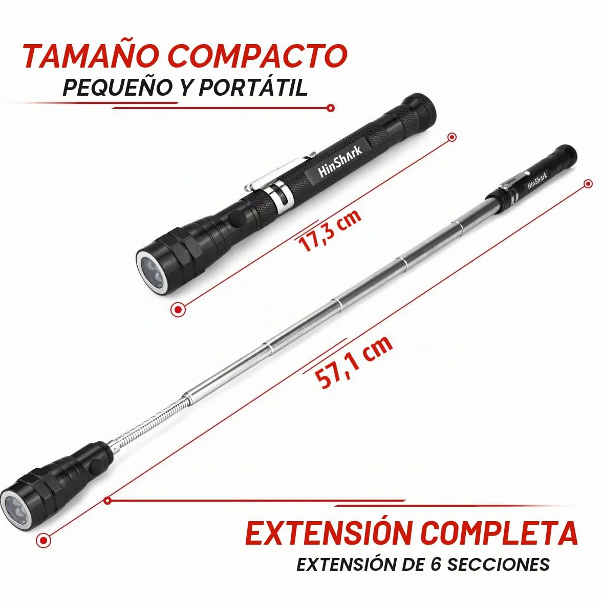 Hinshark Regalos para hombres, herramienta magnética LED, regalos para hombre para papá, regalos para él, regalos de cumpleaños para papá para hombres que lo tienen todo, regalos secretos de Navidad
