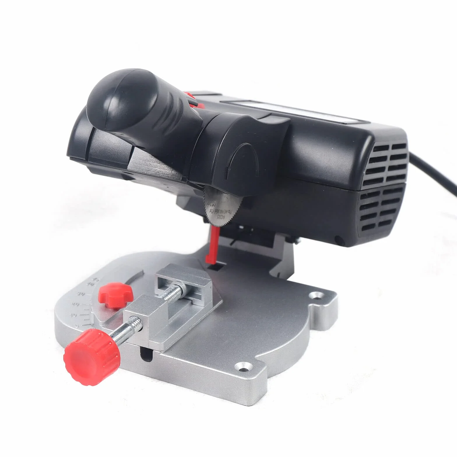 Mini Sierra de Inglete Eléctrica - 4500 Rev/Min, 45 Grados, Soporte Ajustable - Corte de Madera y Metal Hasta 12 mm de Grosor - Hoja de Acero