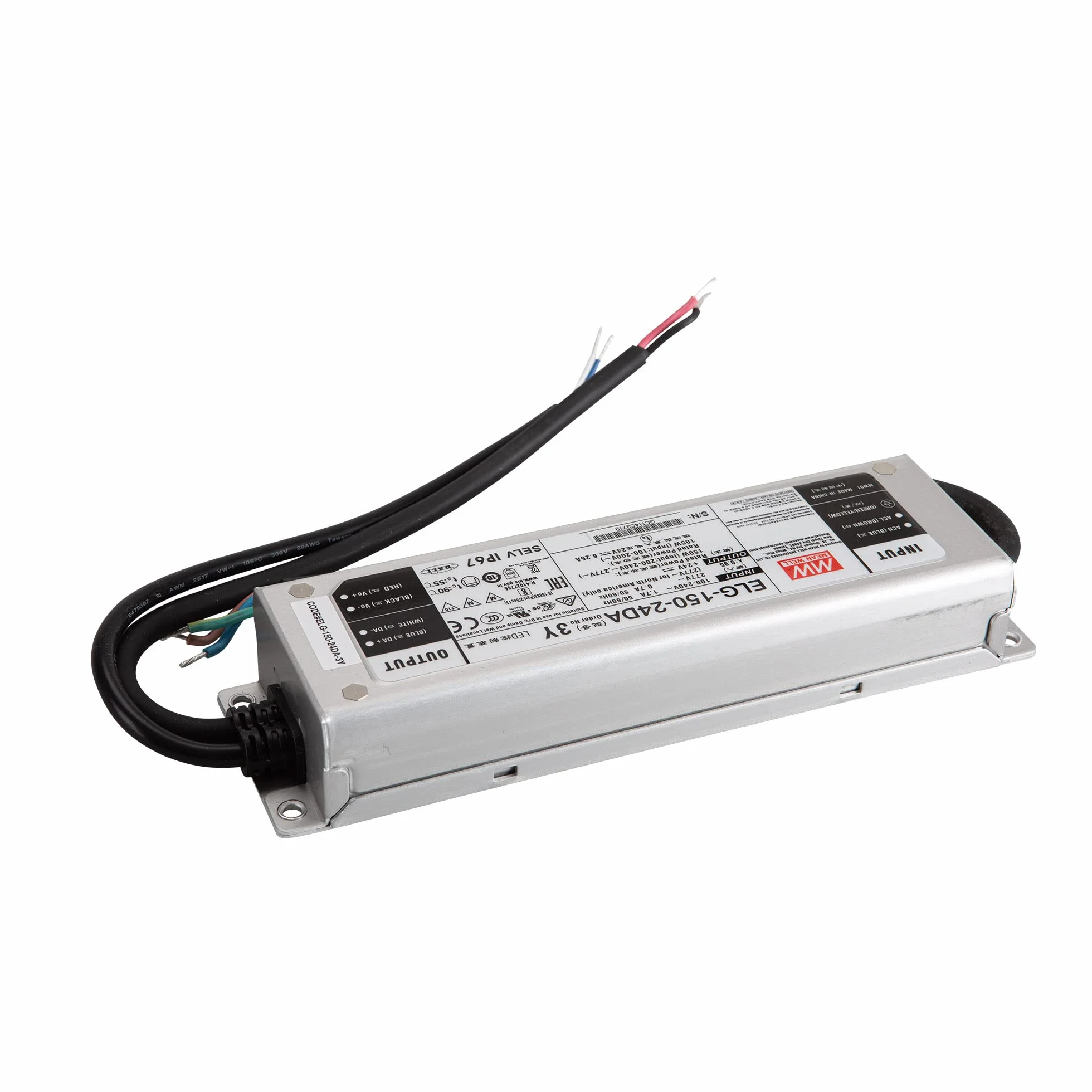 Mean Well ELG-150-24DA-3Y - Transformador LED (voltaje constante, corriente constante, 150 W, 6,25 A, 12-24)