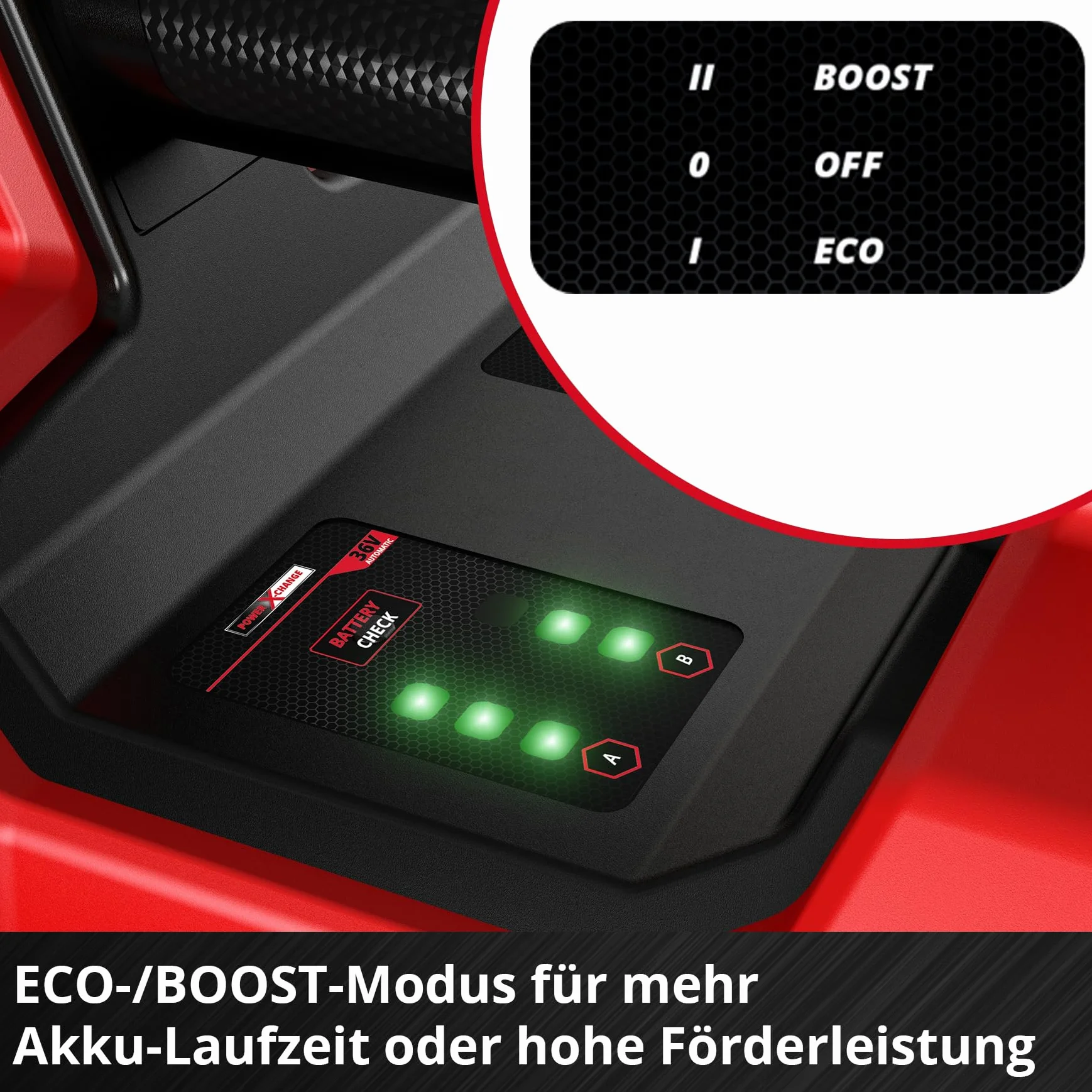 Einhell AQUINNA 18/30 F LED Bomba de jardín con batería 18 V 3000 l/h 2 ranuras de batería ECO/BOOST