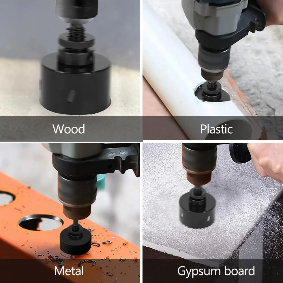 Flintronic Sierras de Corona 68mm, Sierra de Corona Bimetálica de 68mm, M42 HSS Bi-Metal Coronas Perforadoras, con Adaptador y Broca Piloto, para Metal Aluminio Madera PVC Plástico, Negro