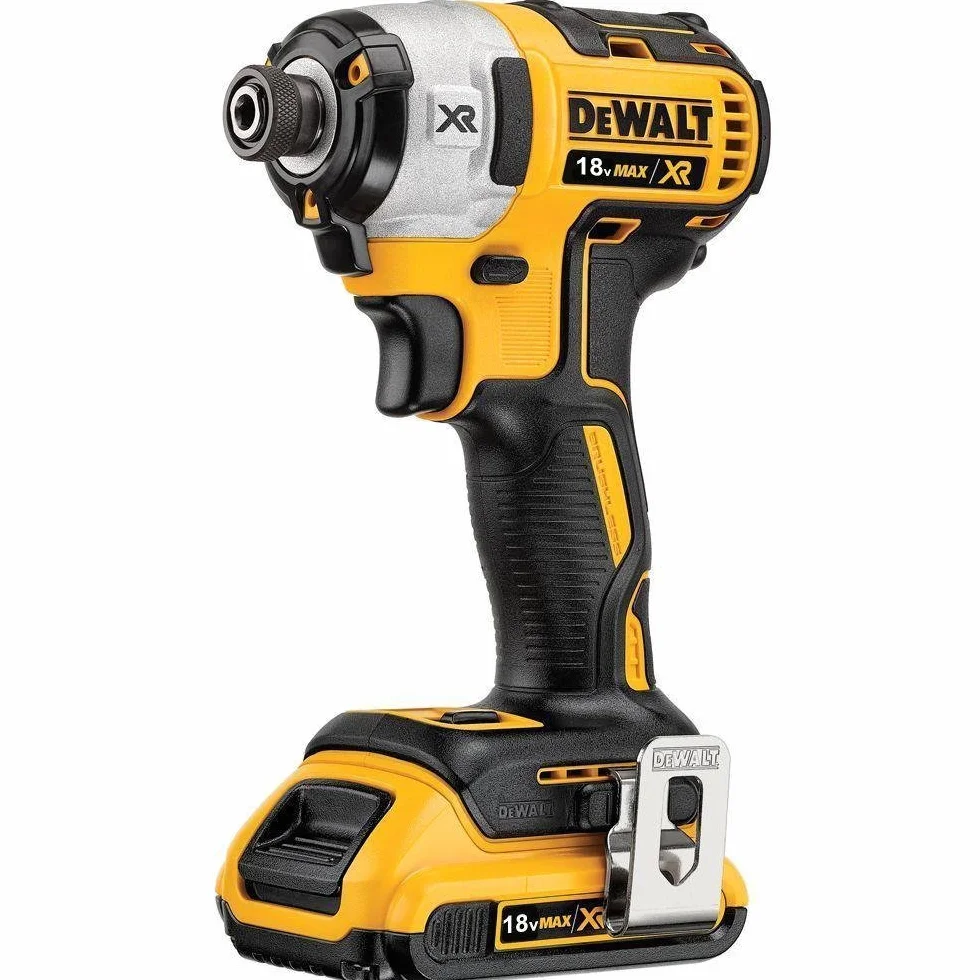 DEWALT DCF887D2-QW - Atornillador Impacto sin Escobillas XR 18 V, 2.0 Ah, 205 Nm, 3 Velocidades, Motor sin Escobillas, Luz LED Triple, Incluye 2 Baterías, Cargador Multivoltaje y Maletín de Transporte