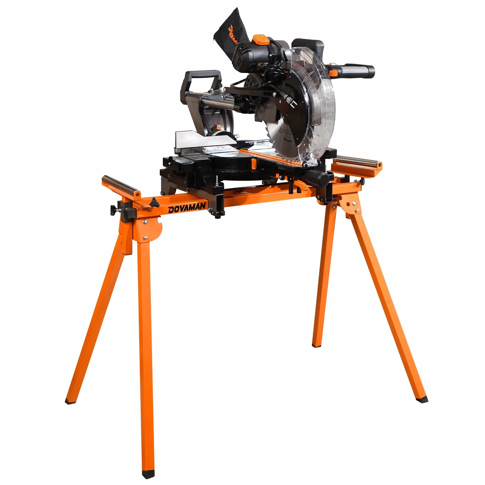DOVAMAN MS01A Soporte para Ingletadoras 150 kg Carril Deslizante 1980 mm Plegado Rápido