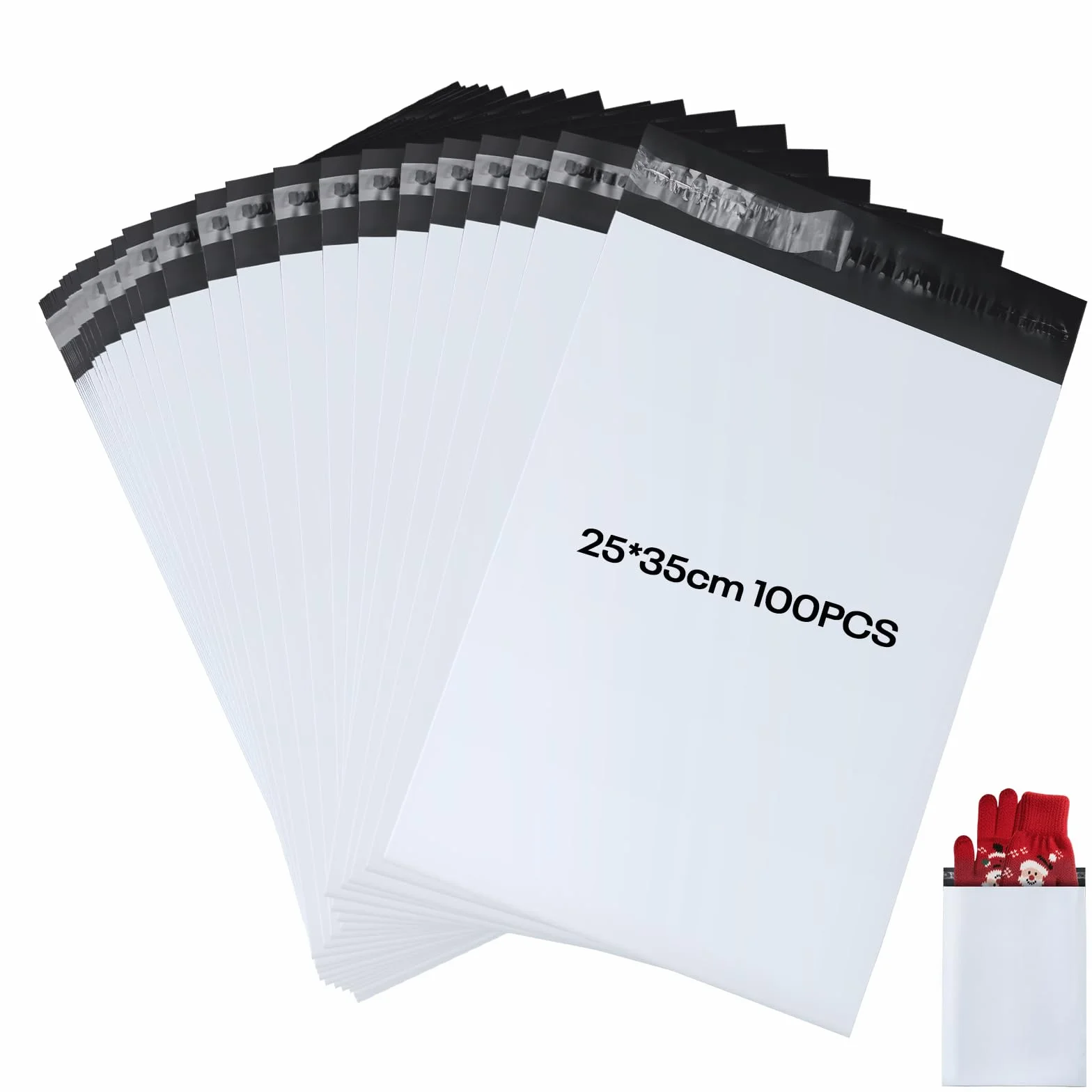 KOMABLEN 100 piezas Bolsas para Envíos 25x35cm PE Autoadhesivas Opacas Impermeables