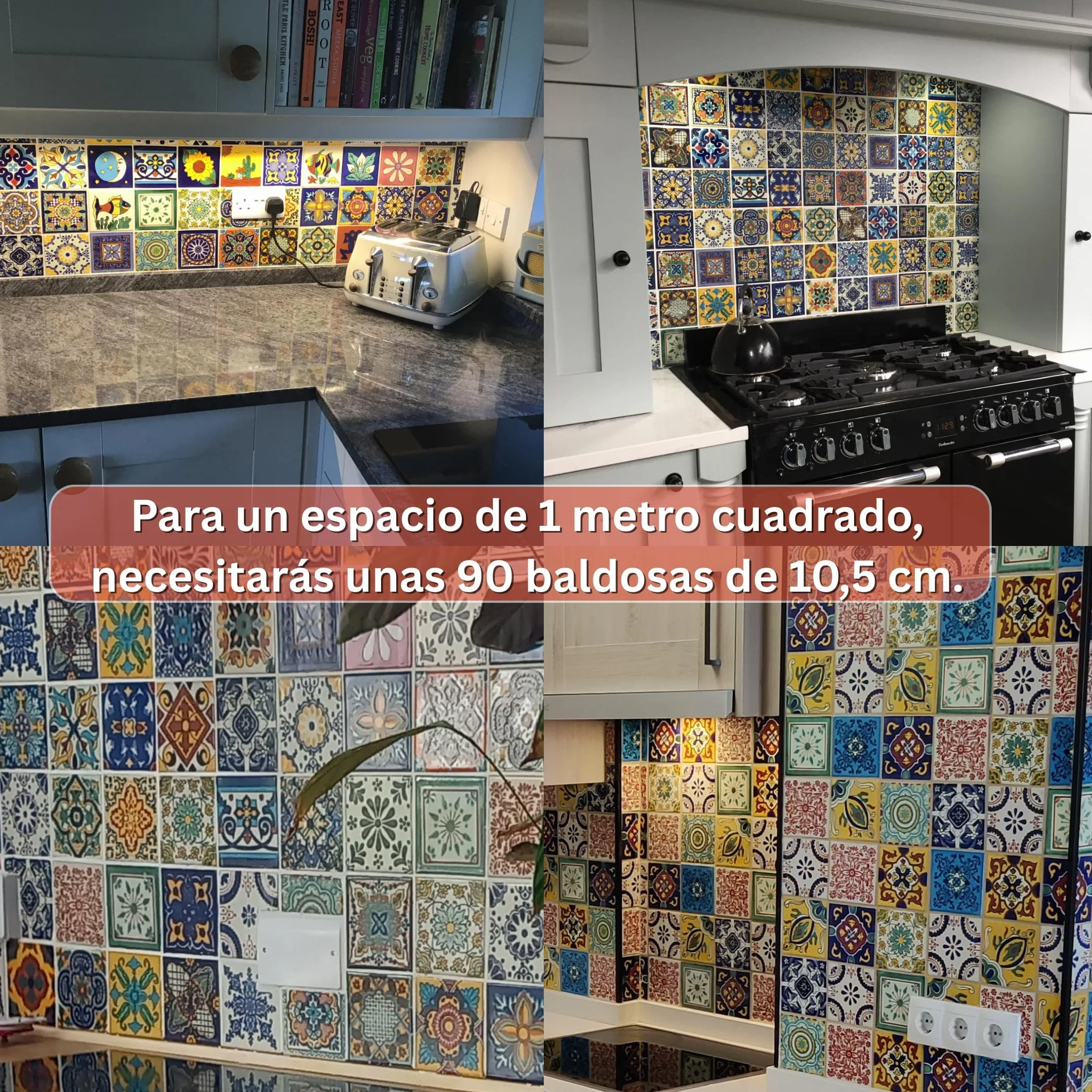 Tumia LAC Azulejos Mexicanos Artesanales de Talavera de 10.5cm