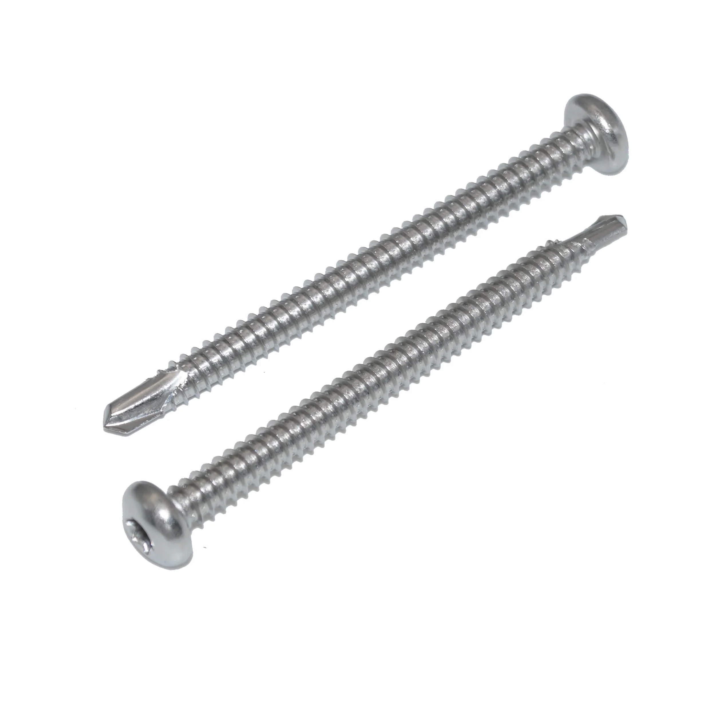 Tornillos de perforación 4,8 x 80, 60 unidades, tornillos de cabeza alomada TX – Forma M, acero inoxidable A2/V2A, tornillos autorroscantes DIN 7504/ISO 15480 – inoxidable