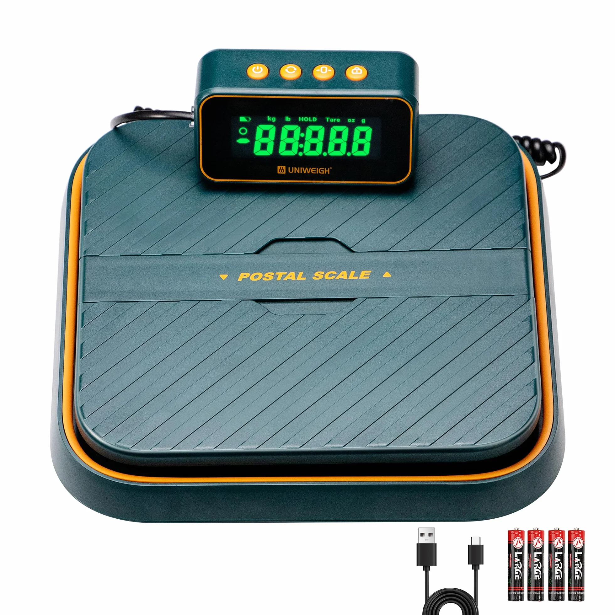 UNIWEIGH Báscula Postal Digital 39kg/86lb con Retención/Tara, Verde