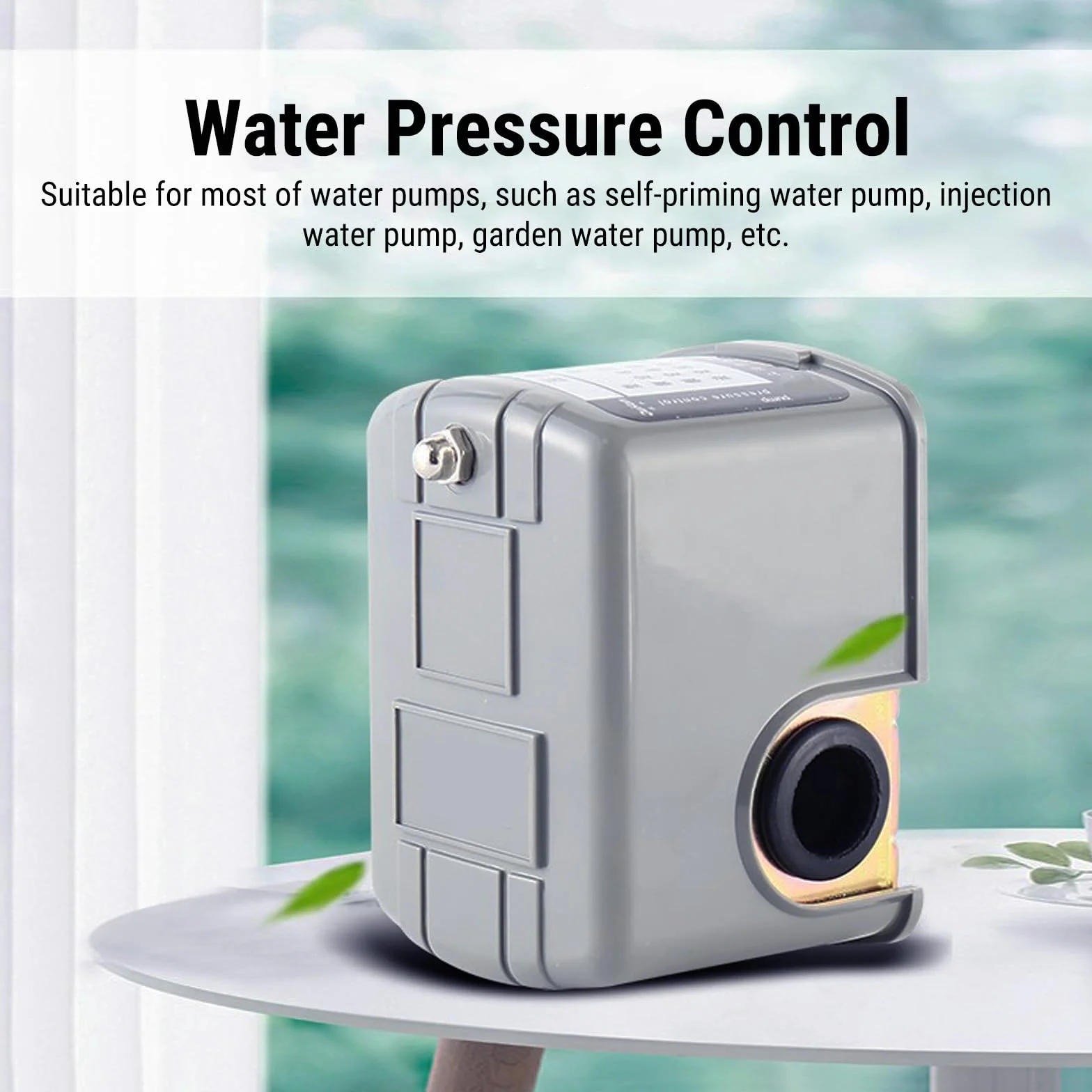 Interruptor de Presión de Bomba de Agua, 40-60psi Ajustable Doble Muelle Presostato