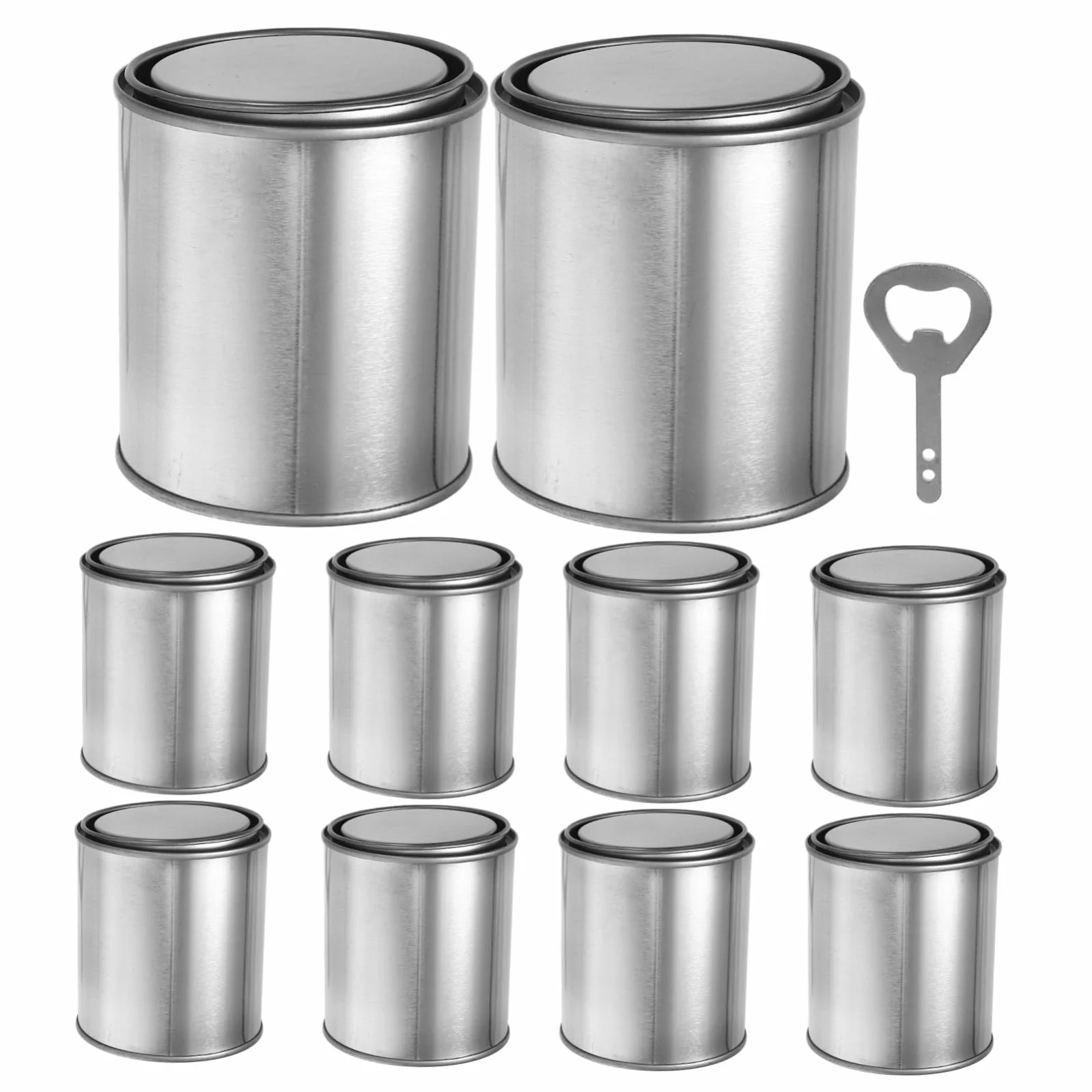 Botes Metálicos para Pintura con Tapa y Abridor Envases sin Forro de Alta Capacidad para Almacenamiento Manualidades y Pintura Fácil Limpieza y Uso Versátil