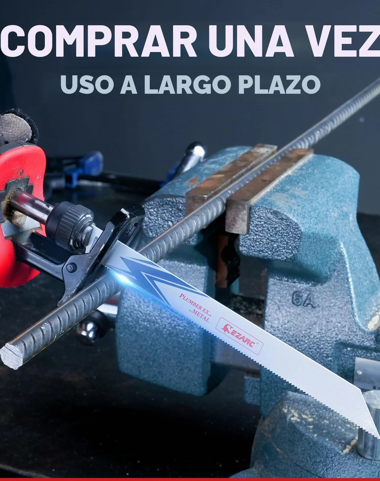 EZARC Hojas de sierra sable Bimetálica Cobalt R922PM 225mm 14TPI para Cortar Metales 5 piezas