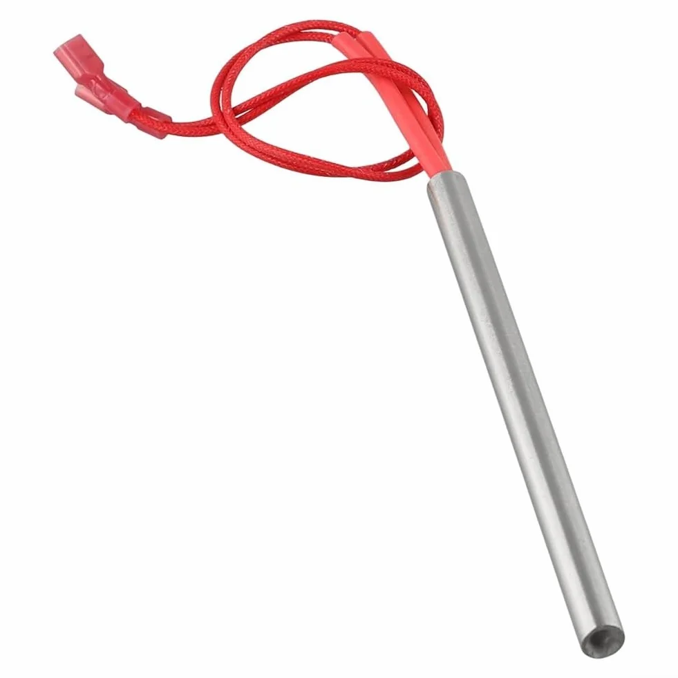 Barra de encendido de estufa de pellets de 300 W 230 V, elemento calefactor de acero inoxidable de 9,5 mm x 150 mm, pieza de repuesto para quemadores P6 P9 P12, accesorio de alto brillo para