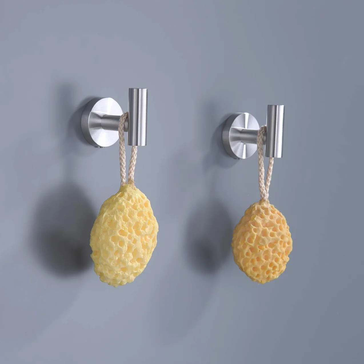 KES Ganchos para Pared Perchas Toalla Acero Inoxidable, Colgador Toalla para Baño y Cocina Cepillado 4 Pieza, A2164DG-2-P4