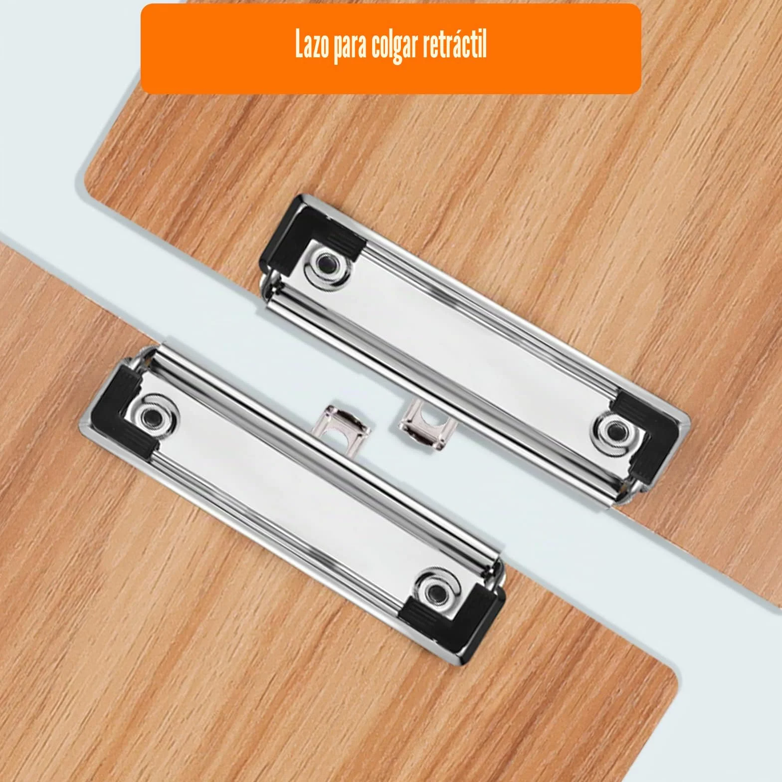 Portapapeles de Madera A4 con Pinza, 10 Piezas con Agujero Colgante