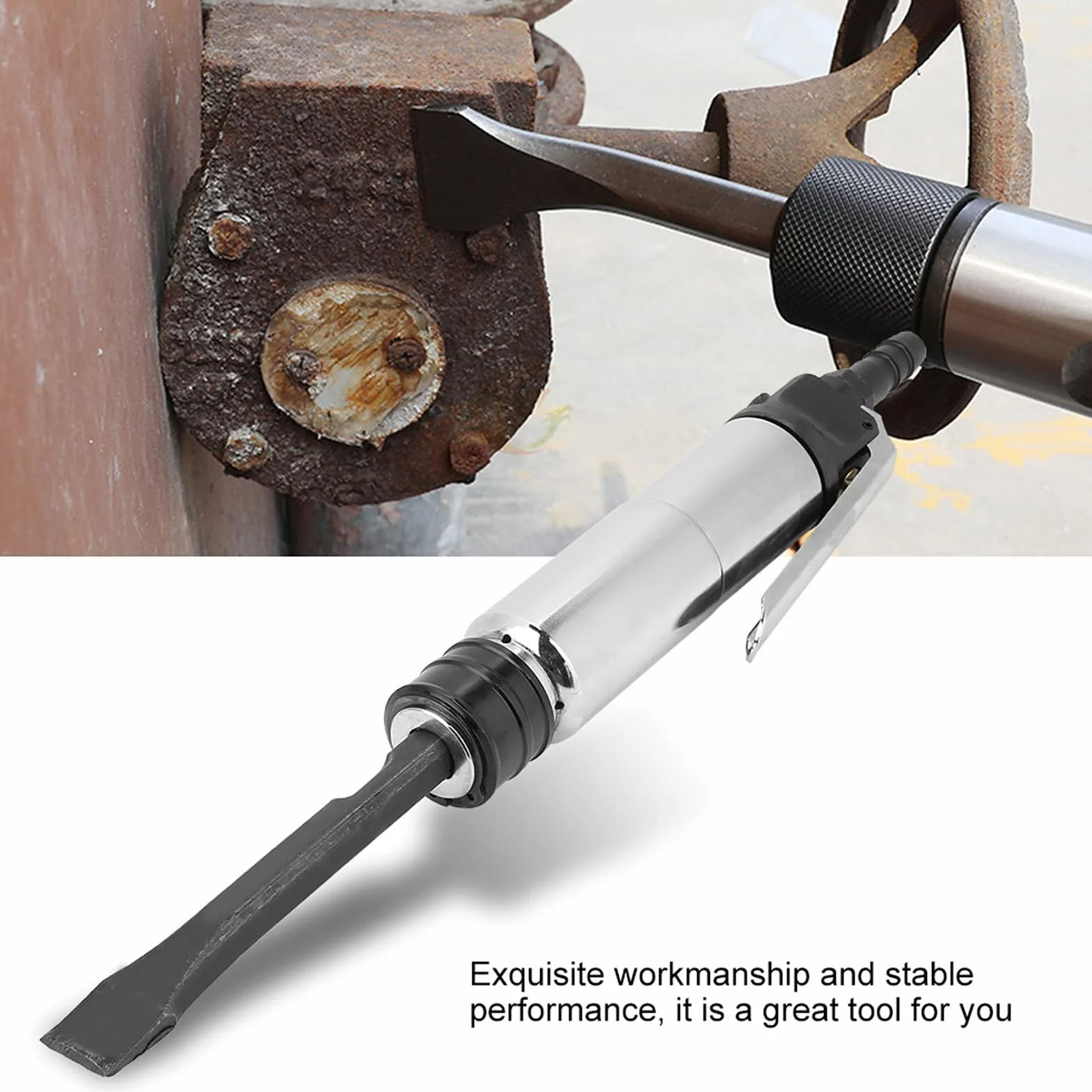 Martillo Neumático Potente con Recto y Cincel de Aire para Limpieza de y Trabajos de Soldadura