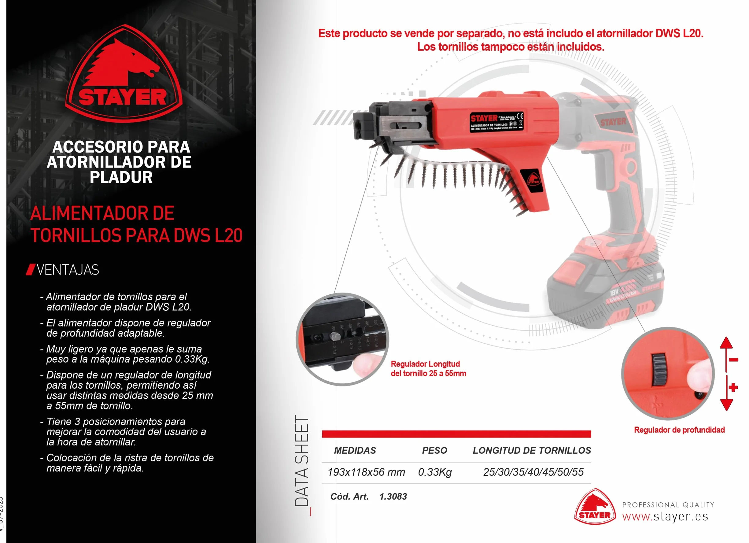 Alimentador de tornillos para DWS L20
