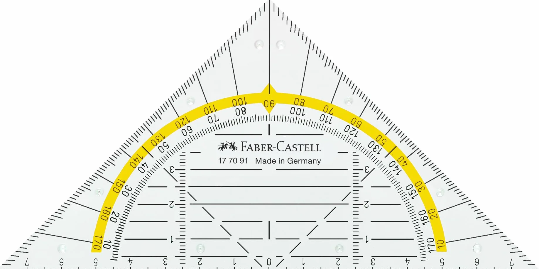 Faber-Castell 177091 triángulo 18 cm 1,8 mm transparente