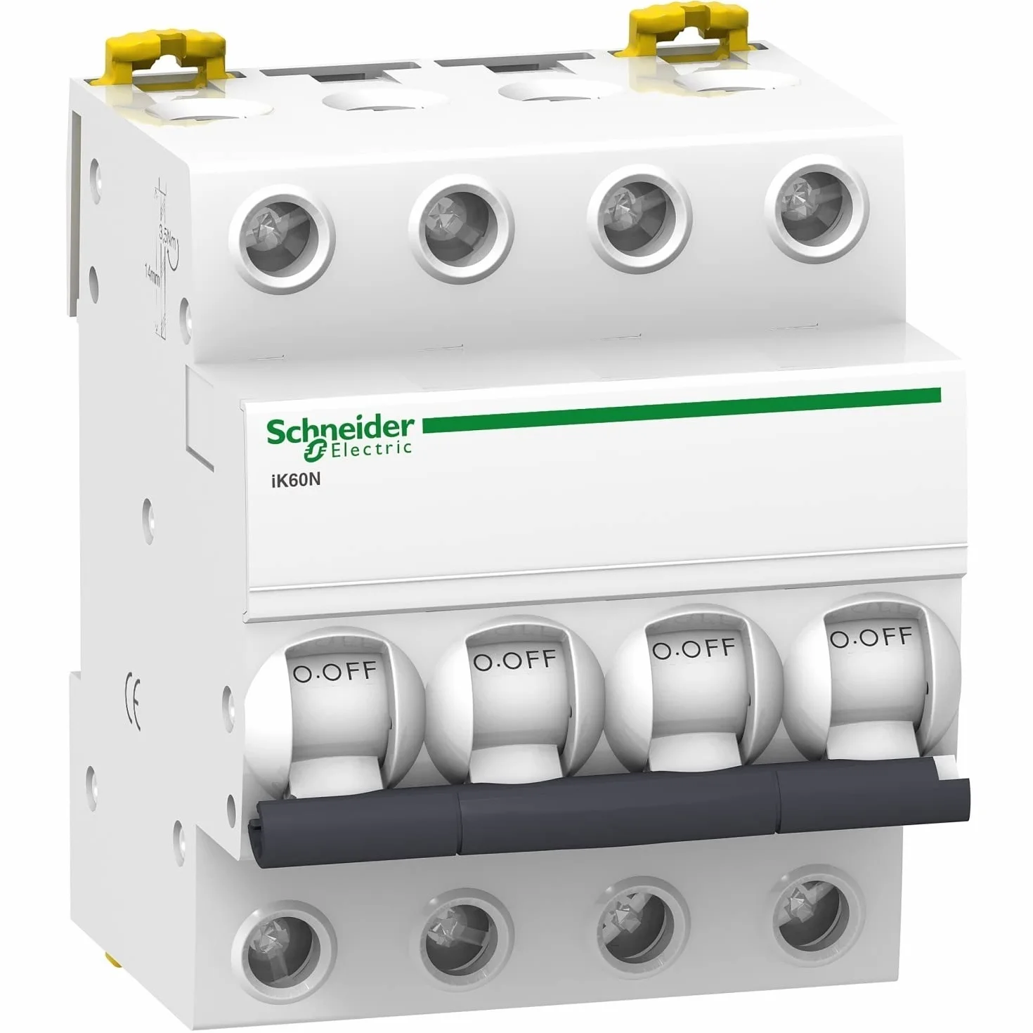 Schneider Electric A9K17425 Interruptor Automático Magneto Térmico, Ik60N, 4P, 25 A, Curva C