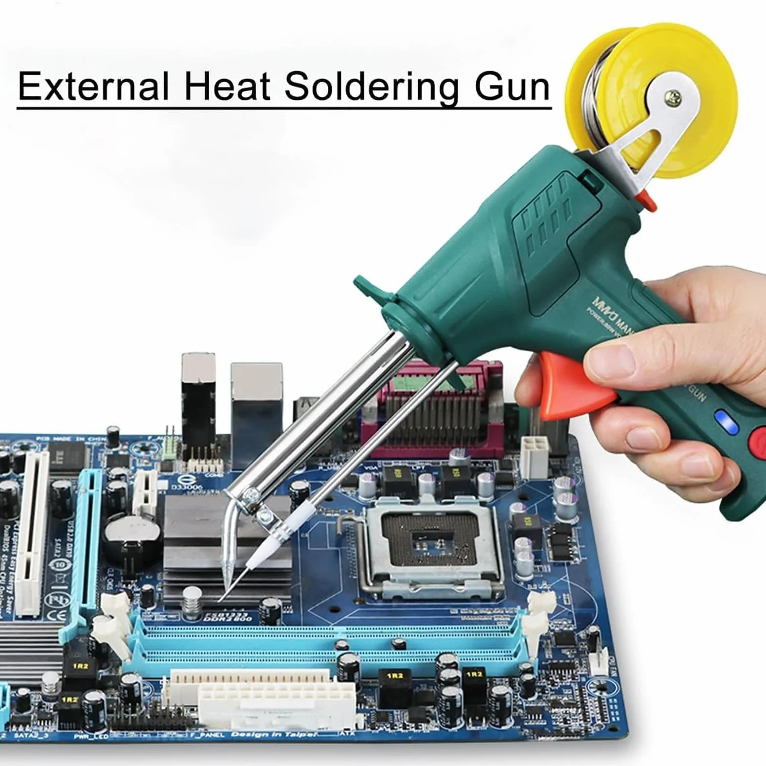 Internally Heated Industrial Laser Welding Tools, Multi-Function Soldering Iron Soldering Gun Set, 3 in 1 Handheld Industrial Laser Welding Machine Constant Temperature Fast Heating for Metal (Black)