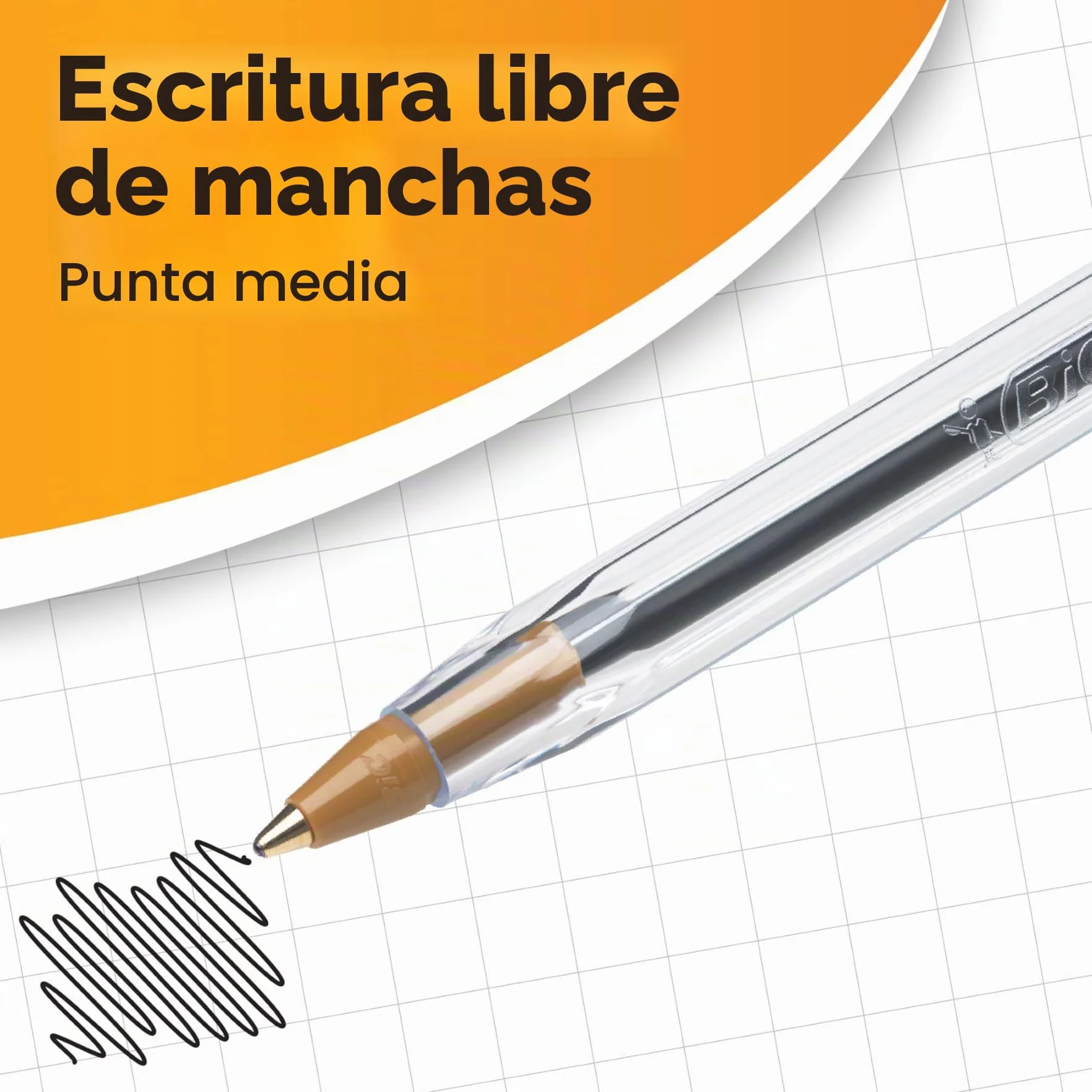Bic Cristal Original Bolígrafos Punta Media 1,0 mm Negro Caja 50 Unidades
