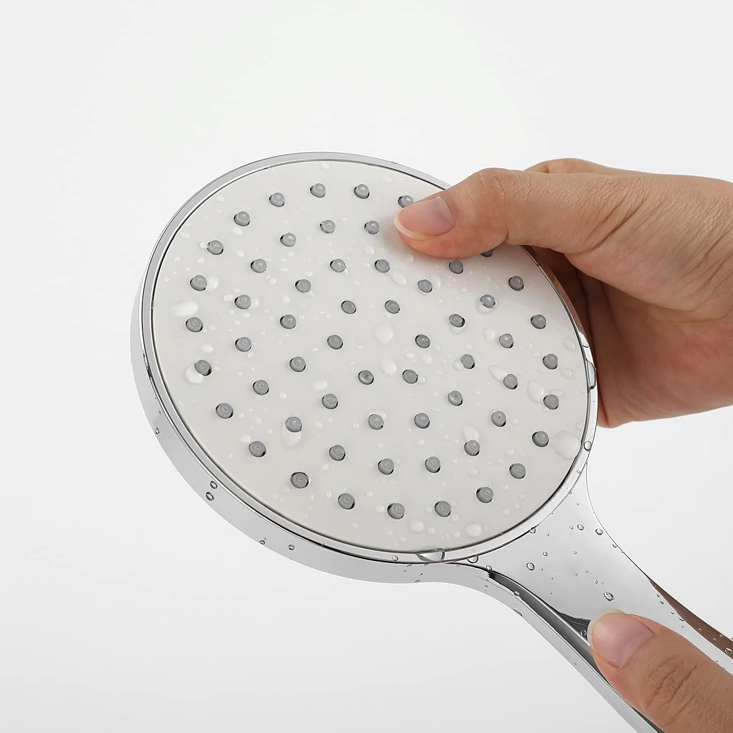 ONECE Barra de Ducha Acero Inoxidable 75 cm, Columna Ducha Sin Grifo | Lnstalación Ajustable, Soporte de Cabezal de Ducha Ajustable, Ducha de Mano y Manguera, Cromo