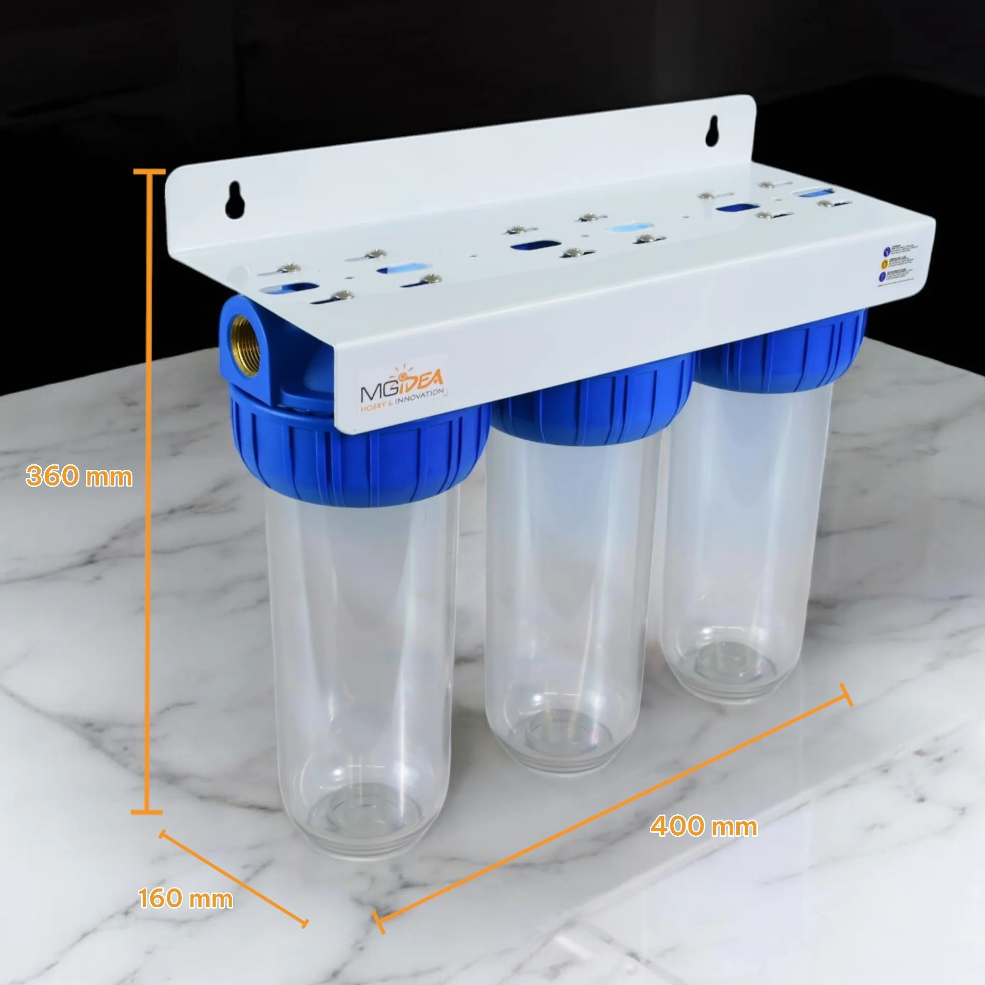 Sistema Portador de Filtro para Agua, Ampolla de 254mm (10"), Transparente (3^ ETAPAS - 1")