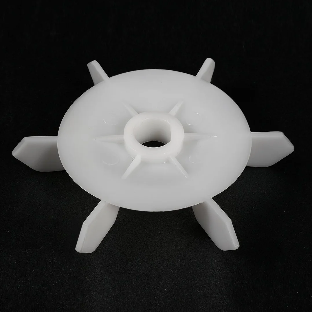 sourcing map 1Pcs Ventilador De Motor Impulsor 148 * 20mm D Eje De Plástico Blanco De Sustitución 6 Paletas