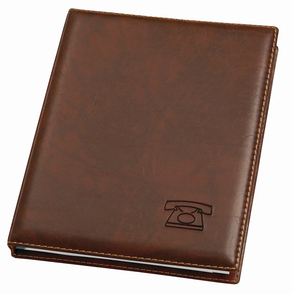 Carpeta telefónica Exquisit VELOFLEX 5158760, mecanismo 4 anillas, registro A-Z, marrón