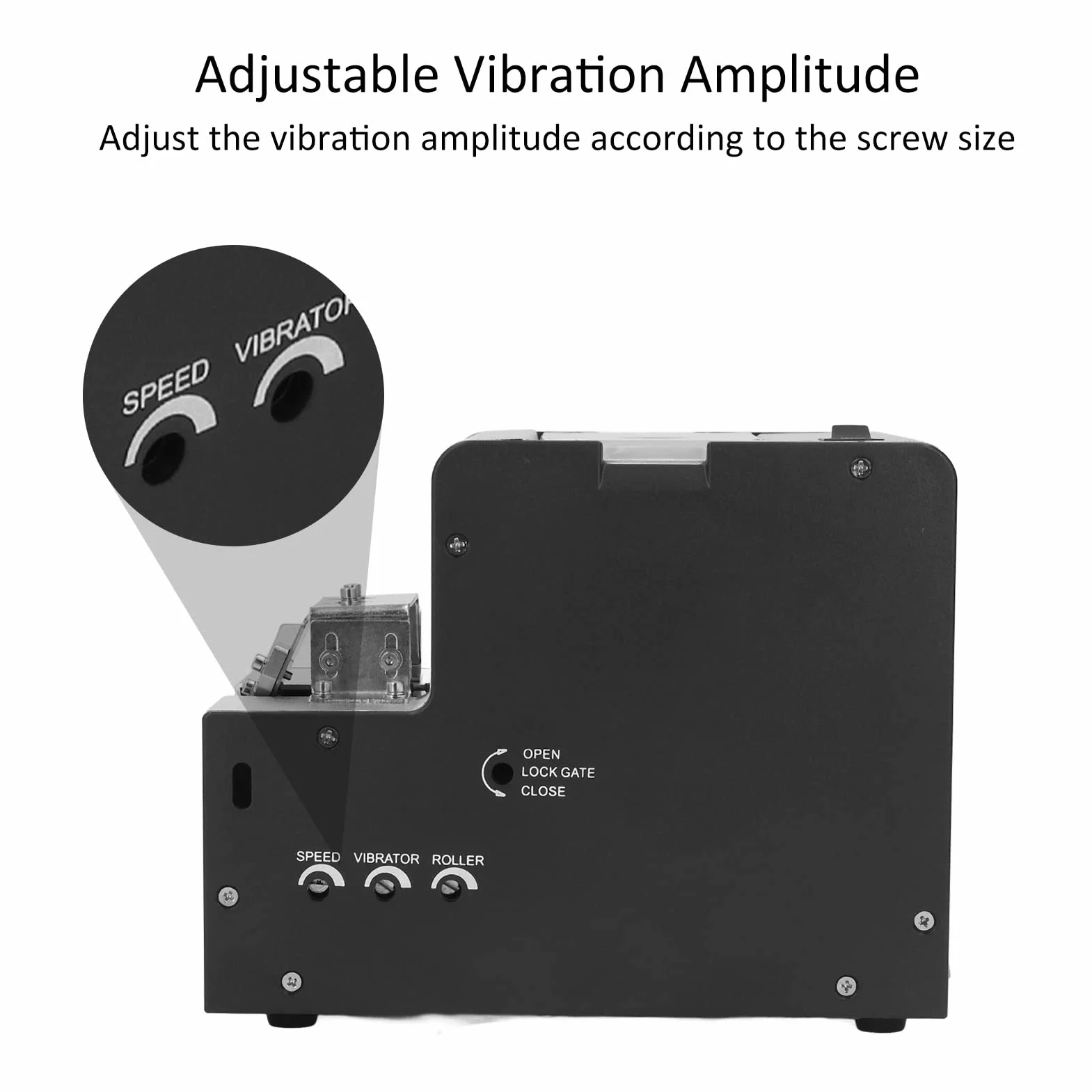 Proveedor de Tornillos Automáticos, Dispensador de Tornillos Ajustables de Aleación de Aluminio de Baja Vibración 100‑240 V para Tornillos de Máquina Y Autorroscantes(Enchufe de la UE)