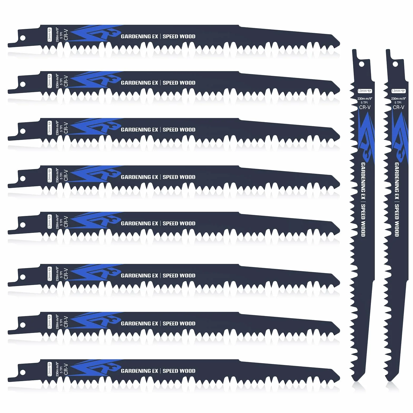 Hojas de Sierra de Sable 230 mm 5TPI Compatibles Bosch Dewalt Makita
