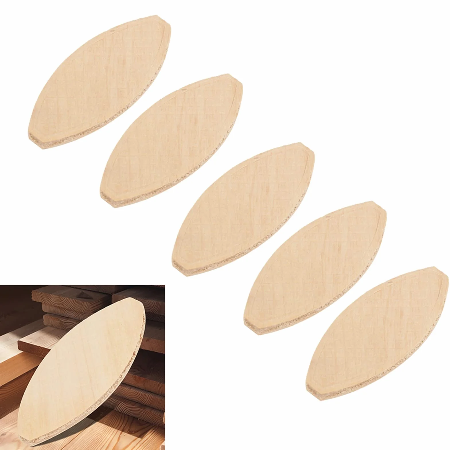 Galletas para unir madera, 100 piezas, herramienta de acoplamiento, resistente para carpintería, material de haya (20#)