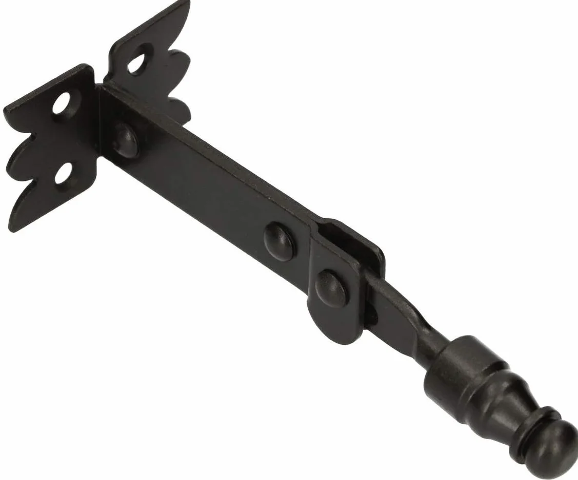 KOTARBAU® Retenedor para contraventanas, Negro 68 mm, Retenedor Decorativo, Tope para contraventanas, Herrajes para contraventanas, Anclaje de Seguridad, Soporte para Sujetar contraventanas, Gancho