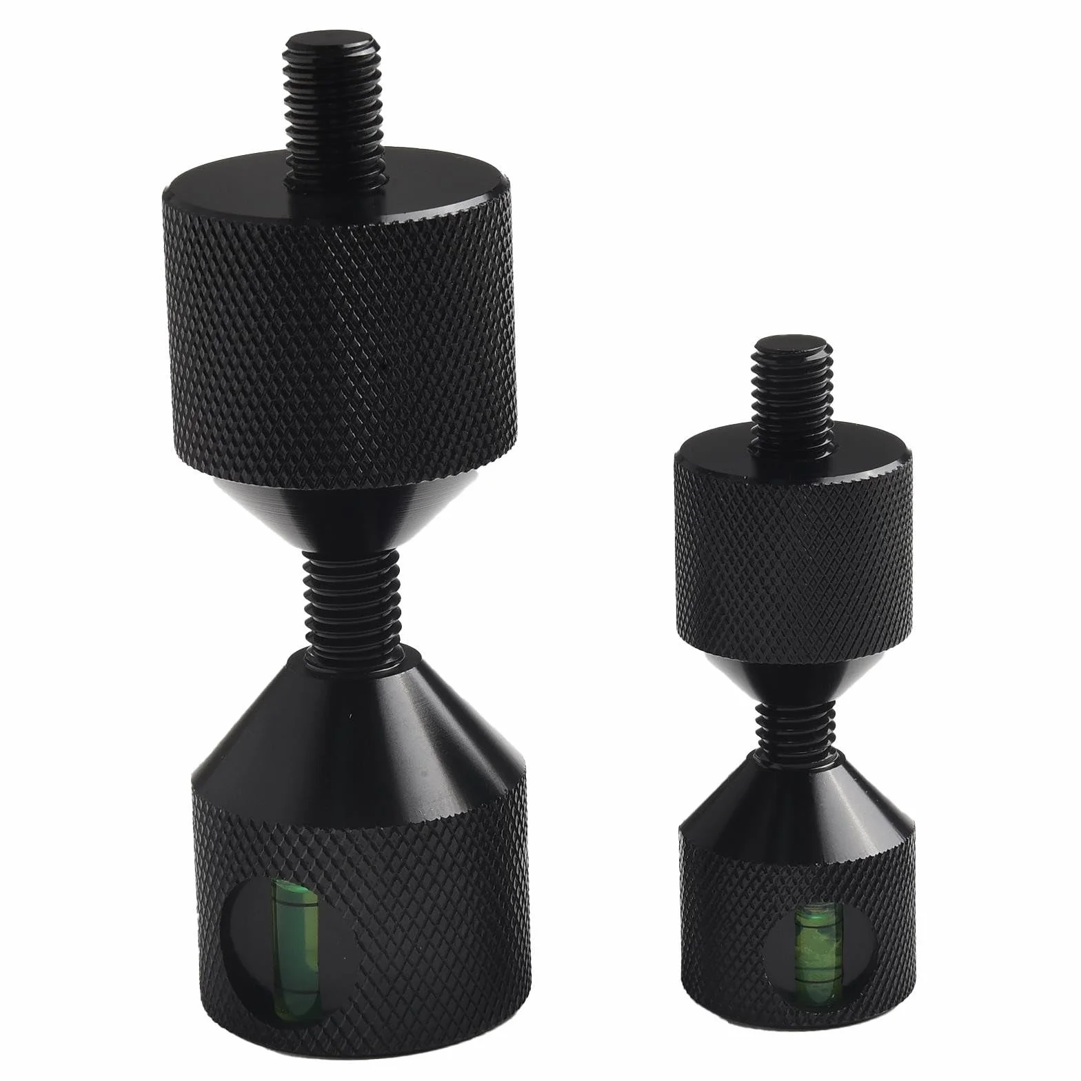 Juego de pines de dos agujeros de brida, nivel de aluminio para alineación de tuberías, herramienta de posicionamiento industrial de agujeros de 1-1/8 pulgadas (negro)