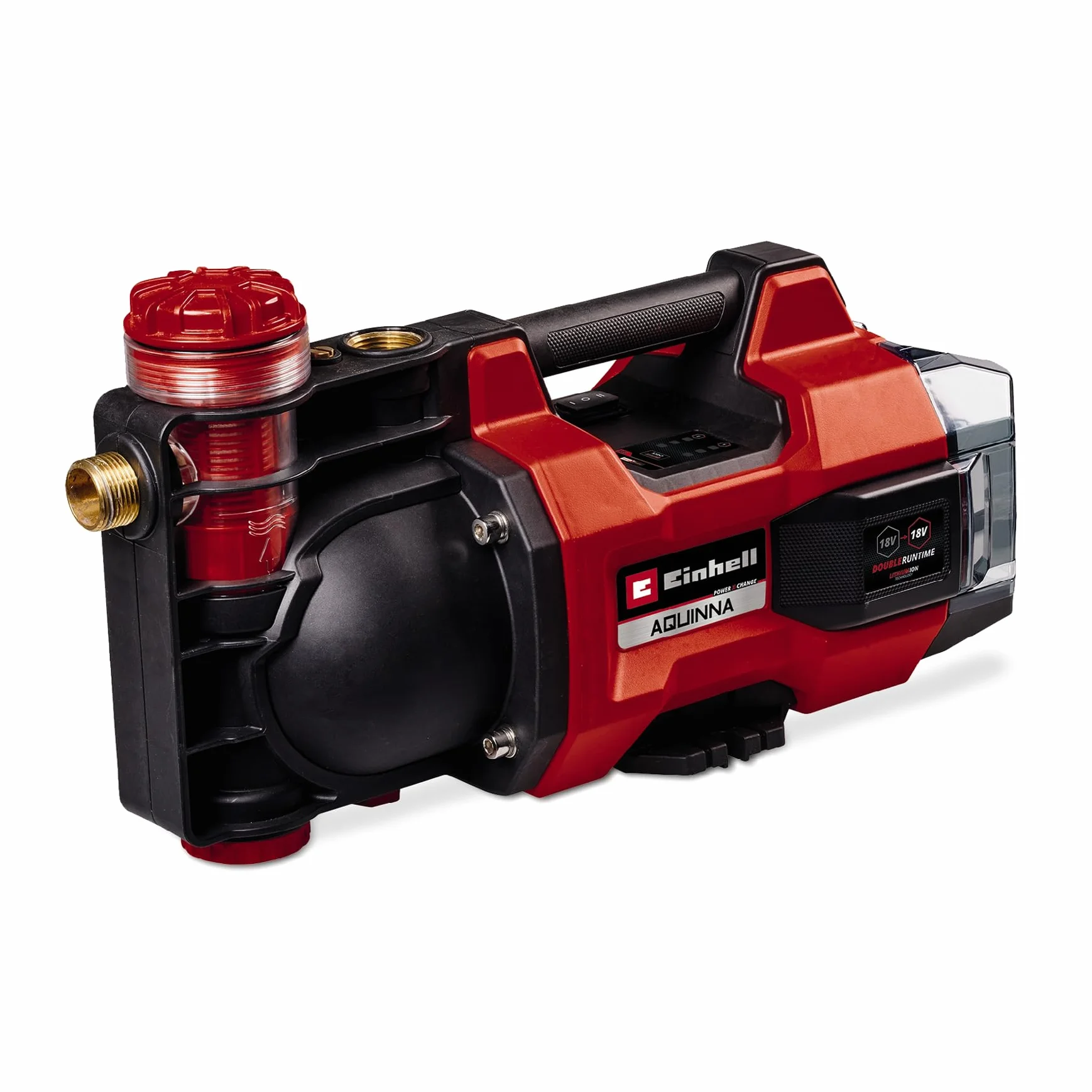 Einhell AQUINNA 18/30 F LED Bomba de jardín con batería 18 V 3000 l/h 2 ranuras de batería ECO/BOOST