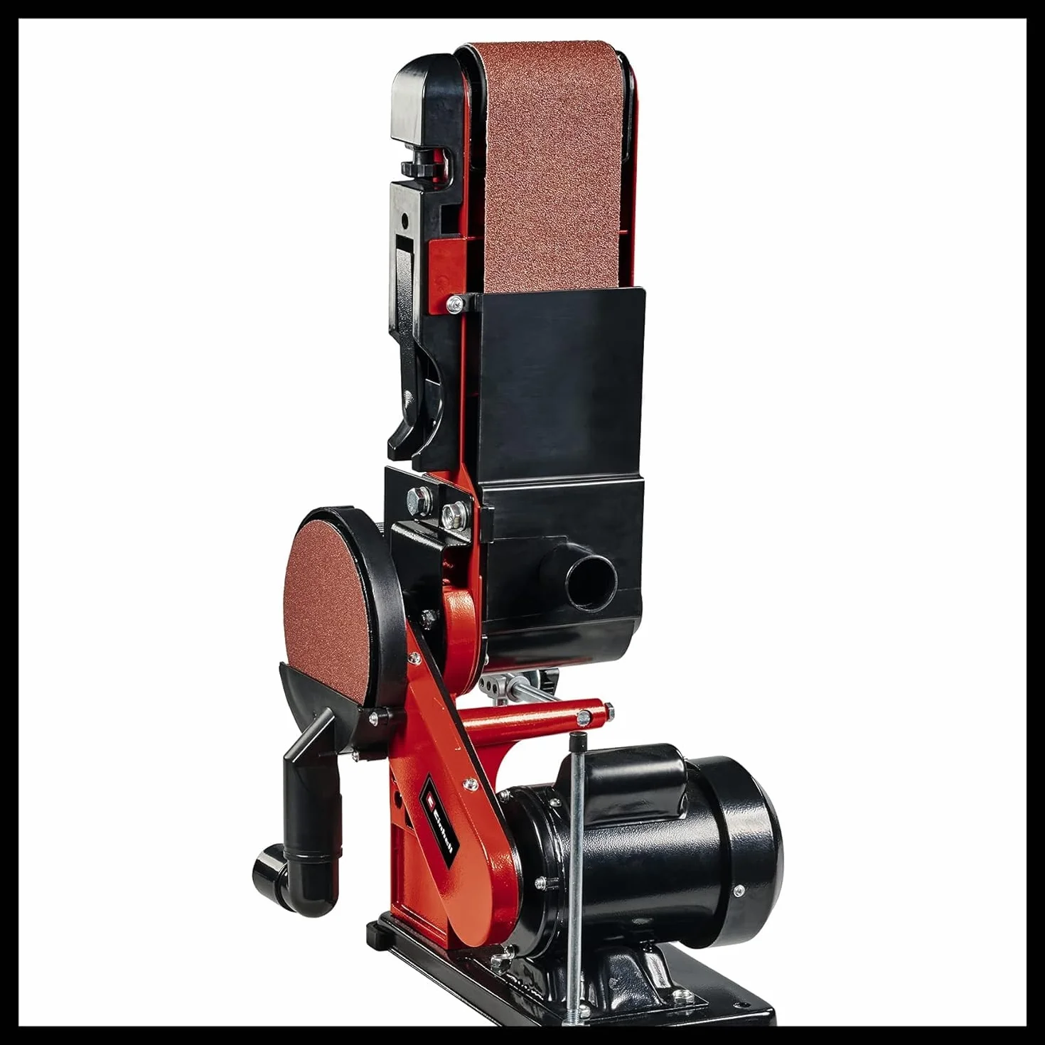 Einhell Esmeriladora de disco y banda vertical TC-US 380 (380 W, vel. de banda de lijado 292 m/min, disco de lijado vel. 1450 min-1, incl. 1 banda de lijado K80 y 1 papel de lija de disco K 80)