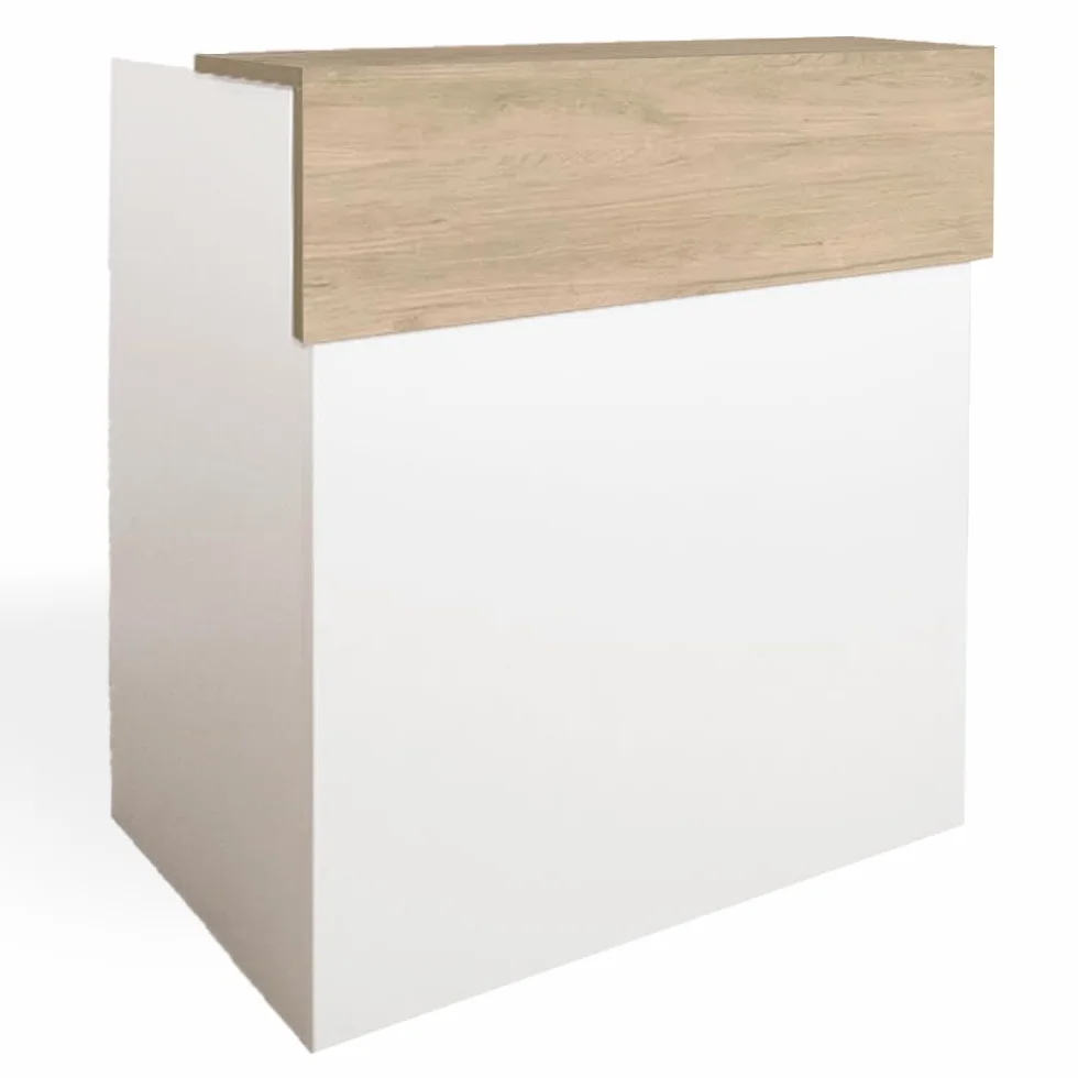 Mostrador Osiris Basic Recepción Oficina Tienda Clínica 160cm Roble