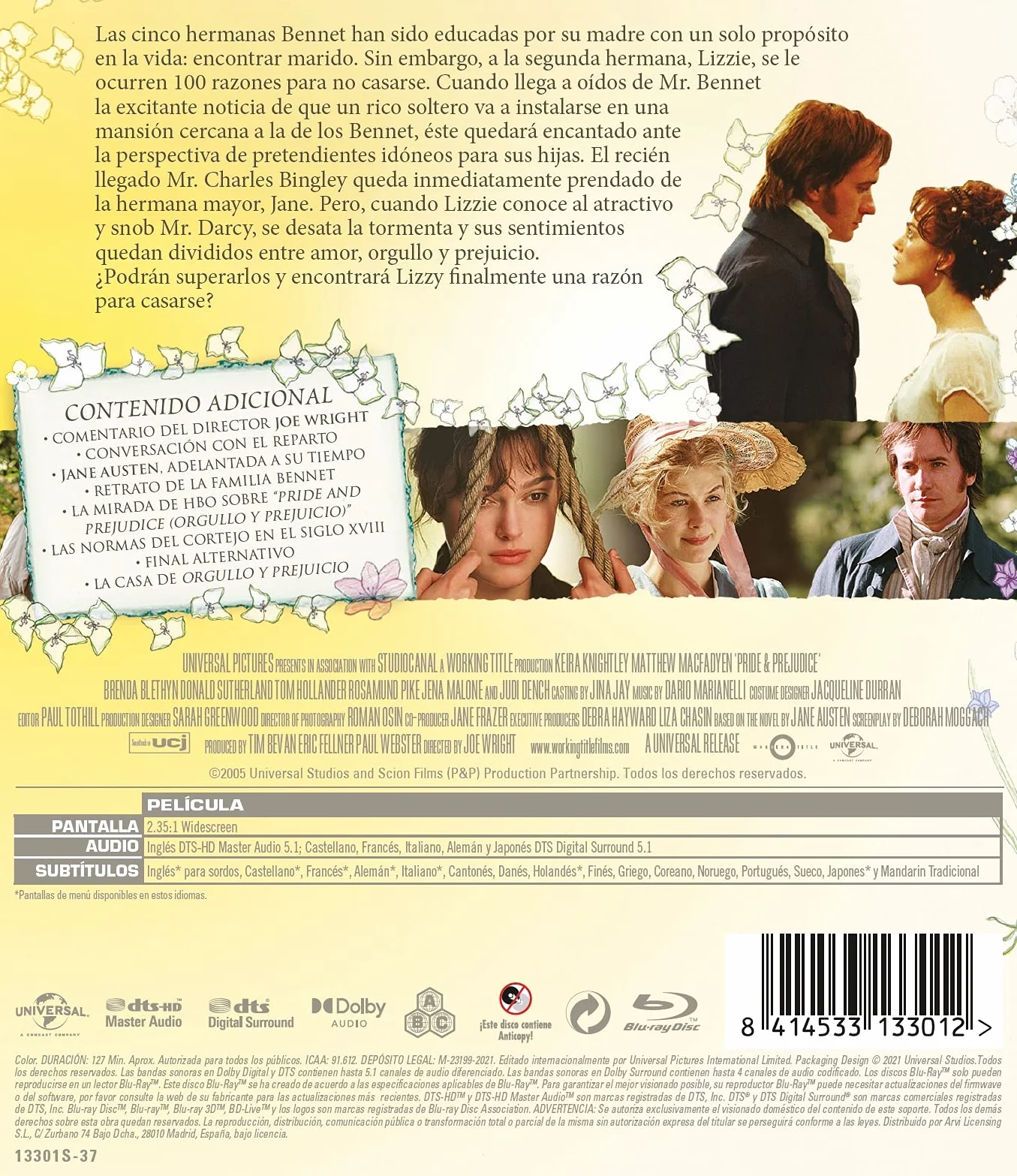 Orgullo y prejuicio (Ed. 2021) [Blu-ray]