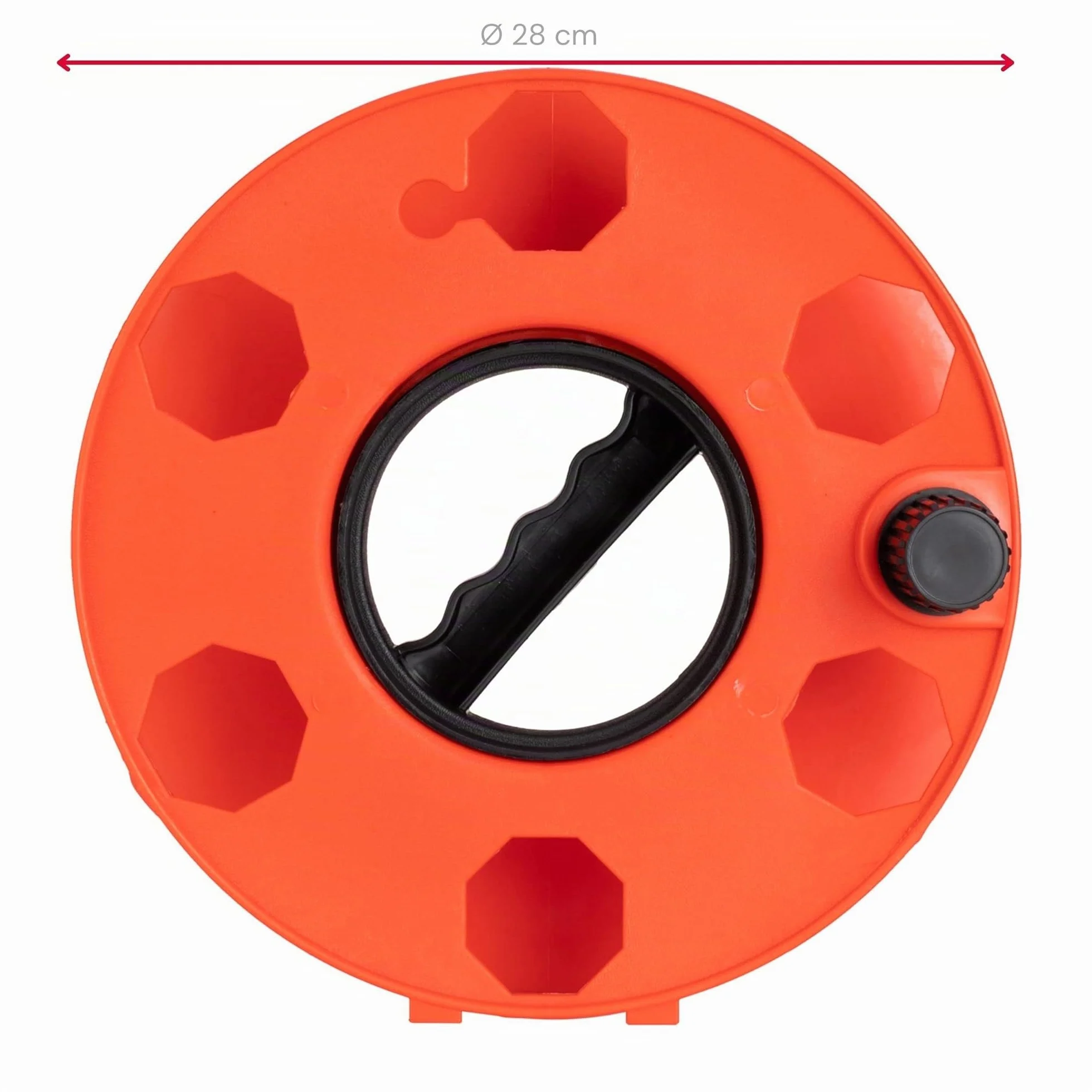 POLY POOL PP2603 Rodillo Carrete de Cable Profesional ROLLY, para Prolongadores Eléctricos, Cuerdas, Tubo Flexible, Adecuado para Cortacésped.