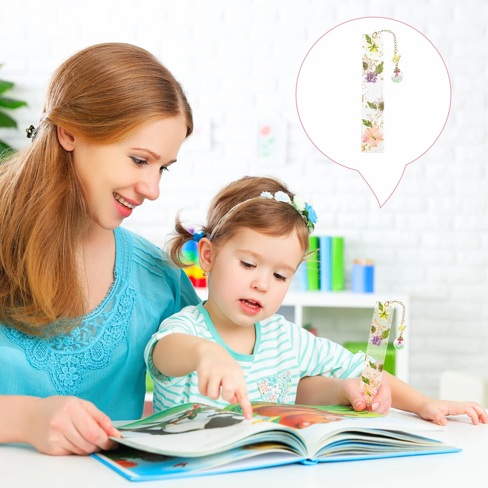 Marcapaginas Originales Regalos Personalizados Iniciales M para Profesora Mujer Marcador Libros