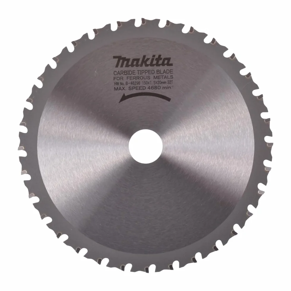 Makita B-46296 Hoja De Sierra Circular TCT 150x20mm 32T Metales Ferrosos
