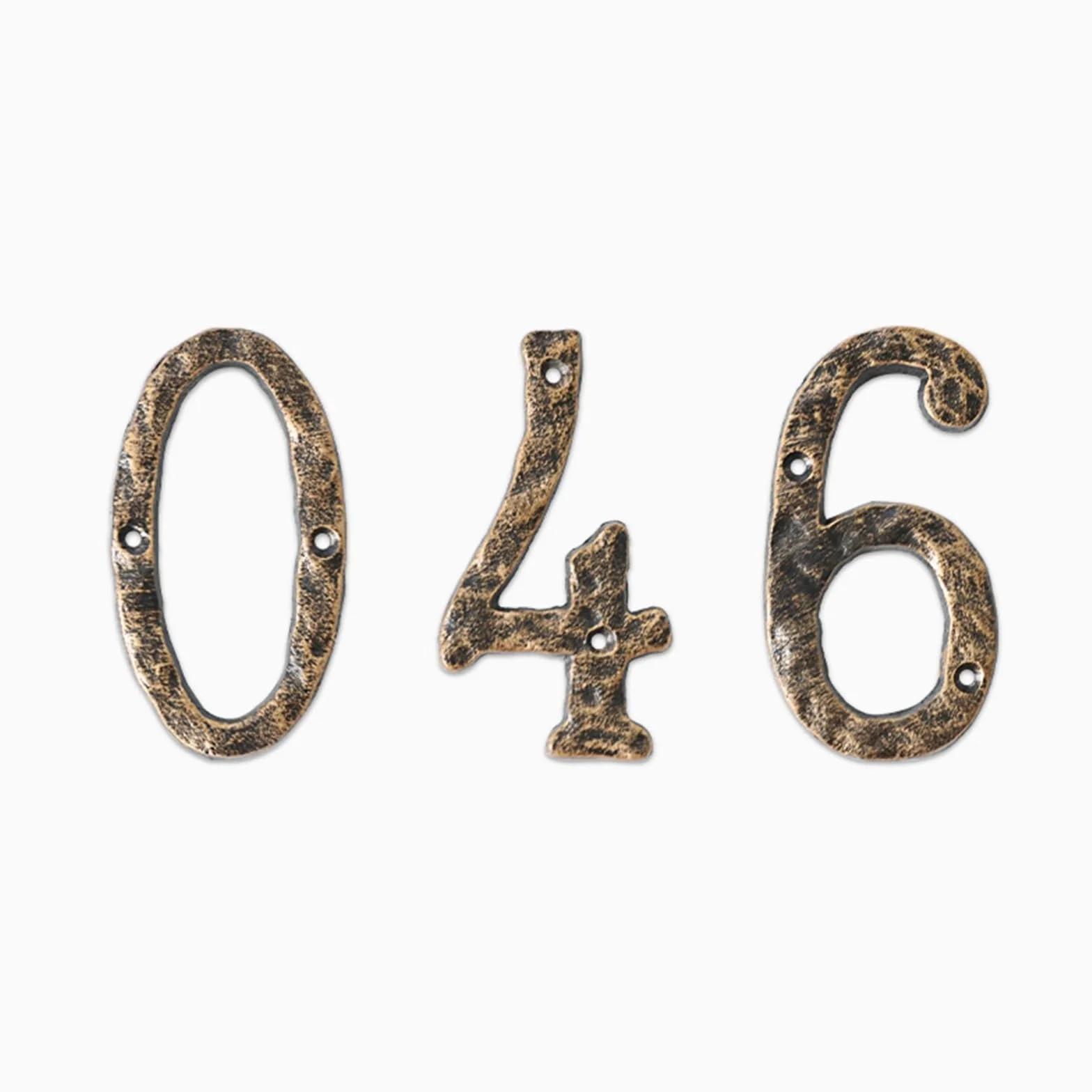 Números casa 5,5 pulgadas con tornillos - Número puerta moderno metal, números dirección hierro fundido bronce, cartel dirección, para exterior, buzón, apartamento, jardín, habitación(9)
