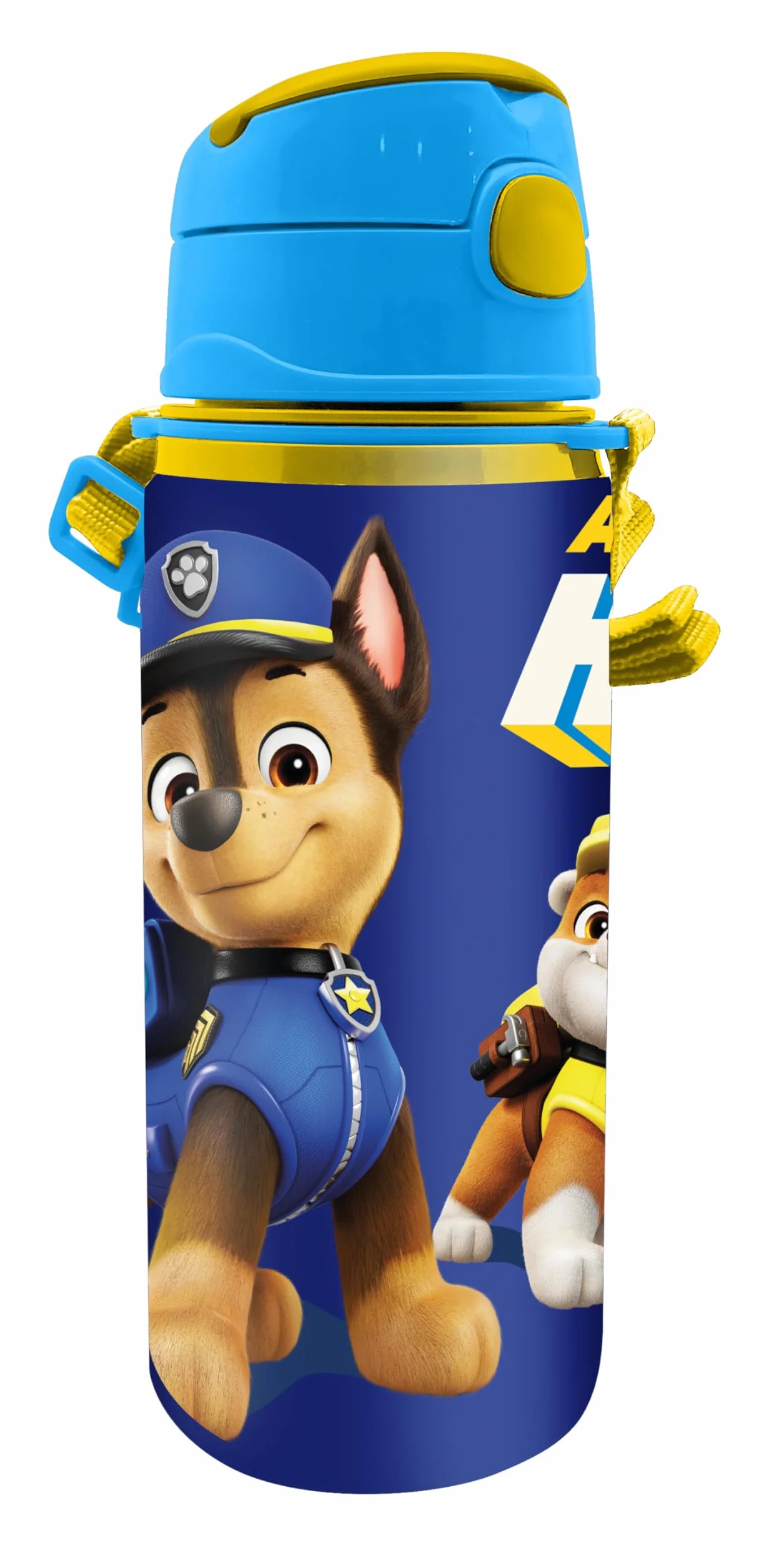 Botella de Agua Niños Niñas Cantimplora Aluminio 600 ml Libre BPA Toxinas Cierre Clic