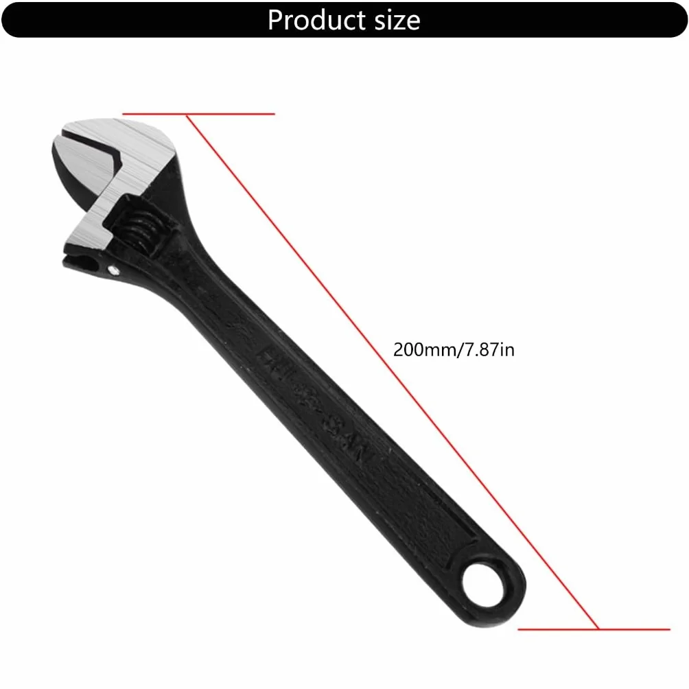 Llave inglesa ajustable de apertura grande, llave inglesa deslizante de ángulo ajustable de 8/10/12 pulgadas herramienta doméstica