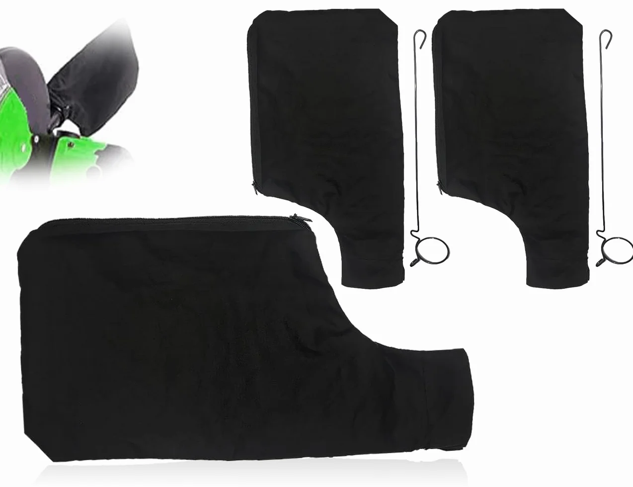 Bolsas de polvo para sierras de inglete 255, bolsa de serrín con cremallera y soporte de alambre, negro 30x15.3 cm