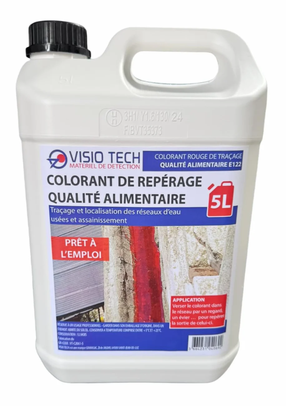 E122 - Colorante de identificación rojo alimentario con alto poder de coloración (5 L)
