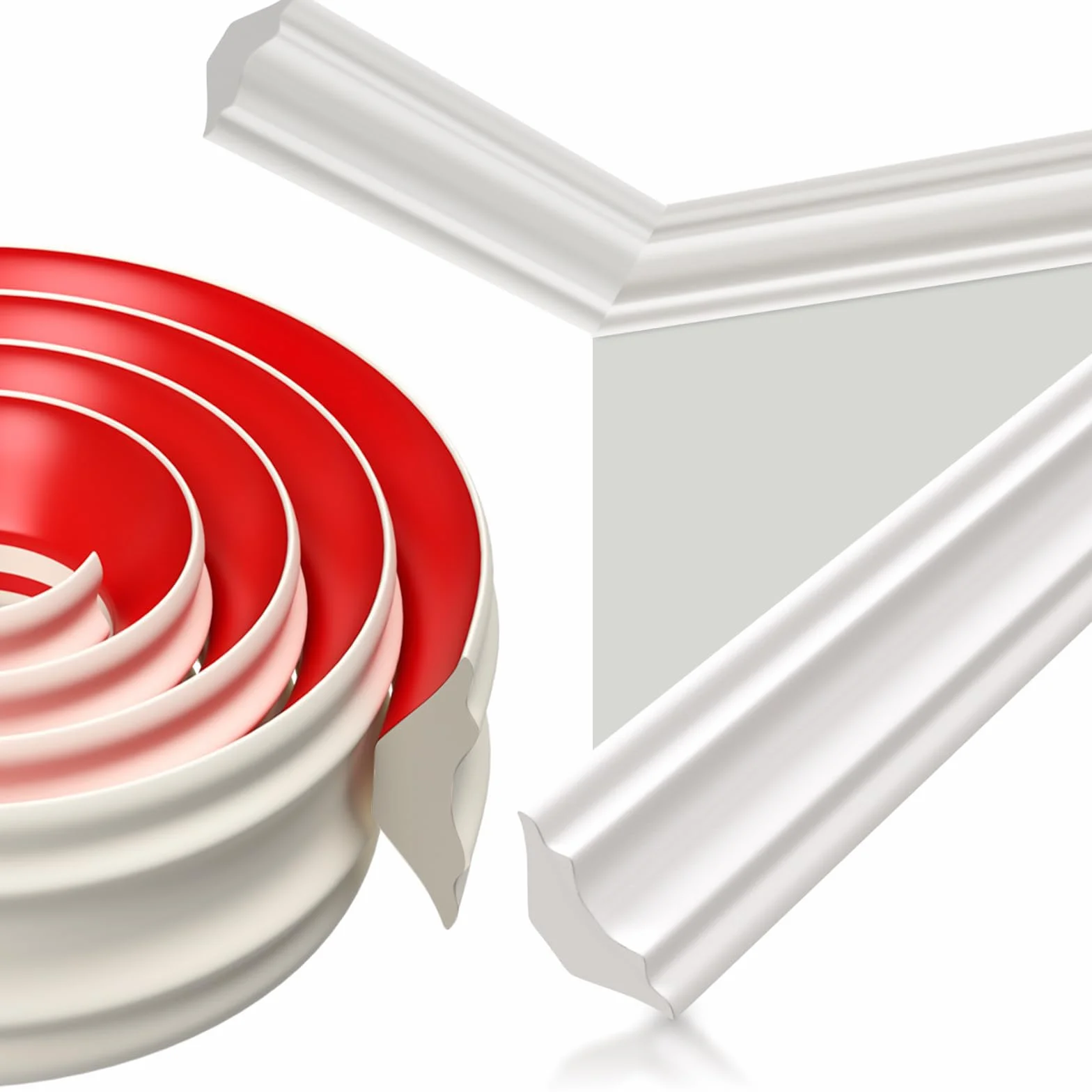 Moldura Autoadhesiva Flexible Tira de Ajuste 5m TPE Triangular 12x9mm para Decoración de Pisos y Bordes de Pared